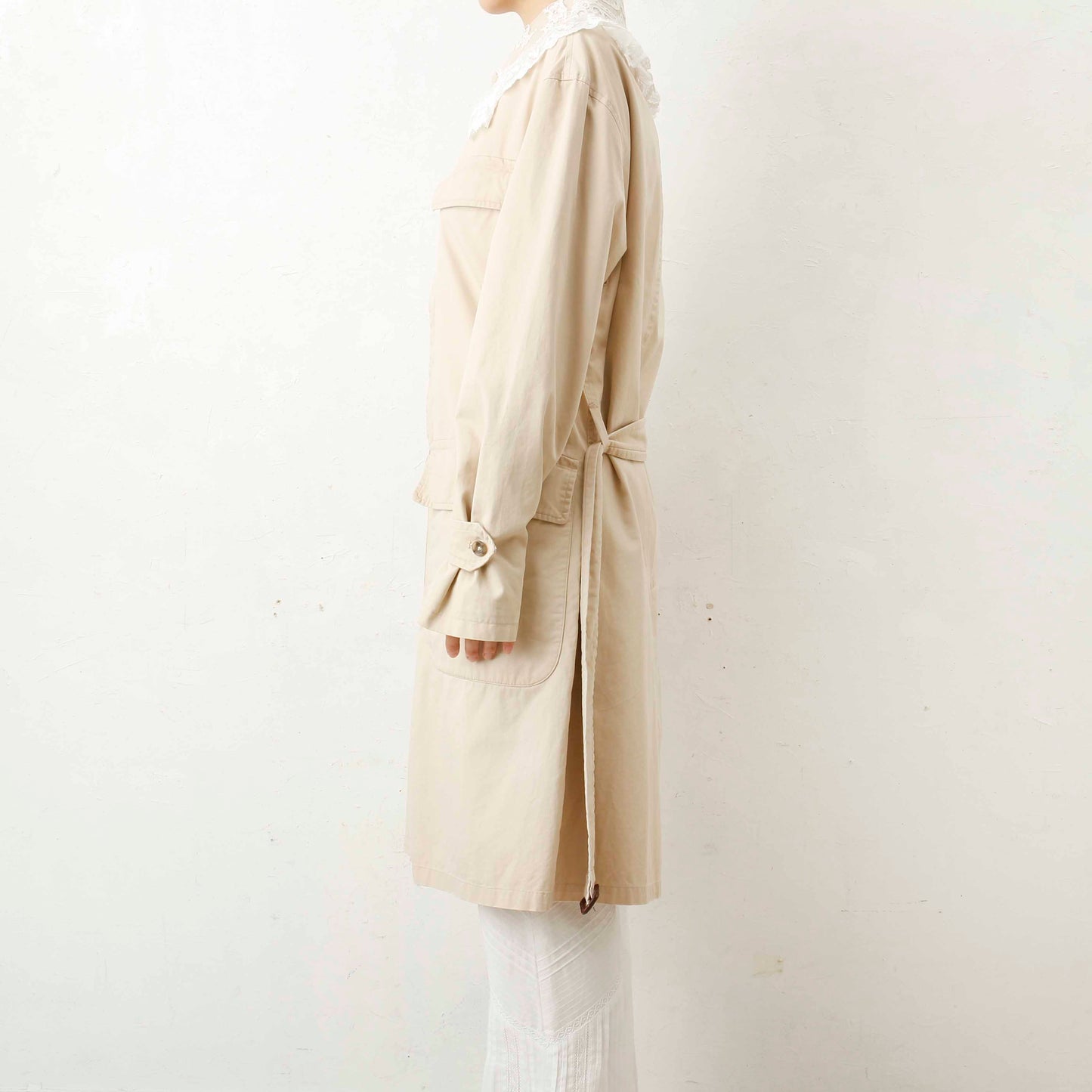 overlace /lace soutien collar coat