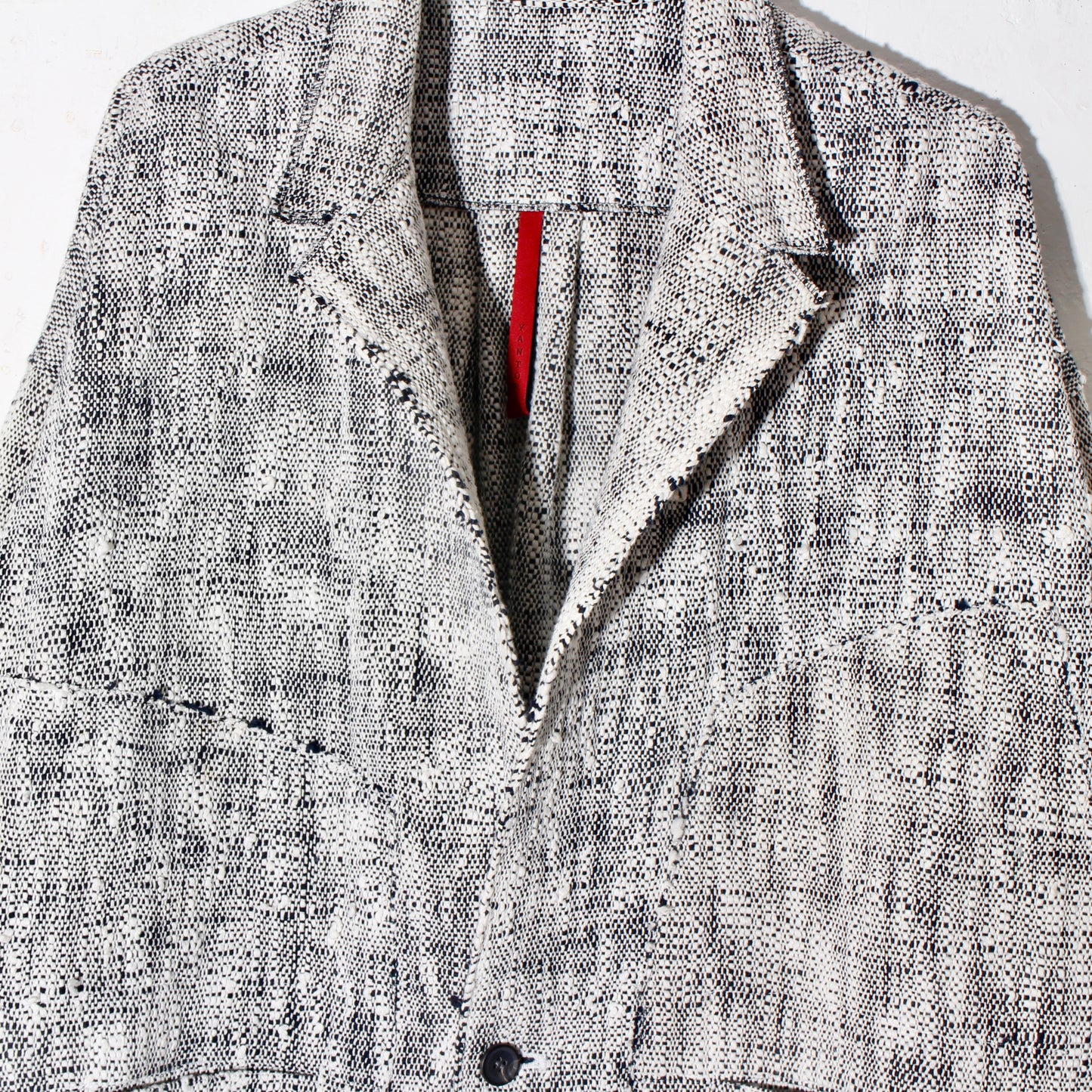 0 Count KhadiCotton Jacket / navy×white