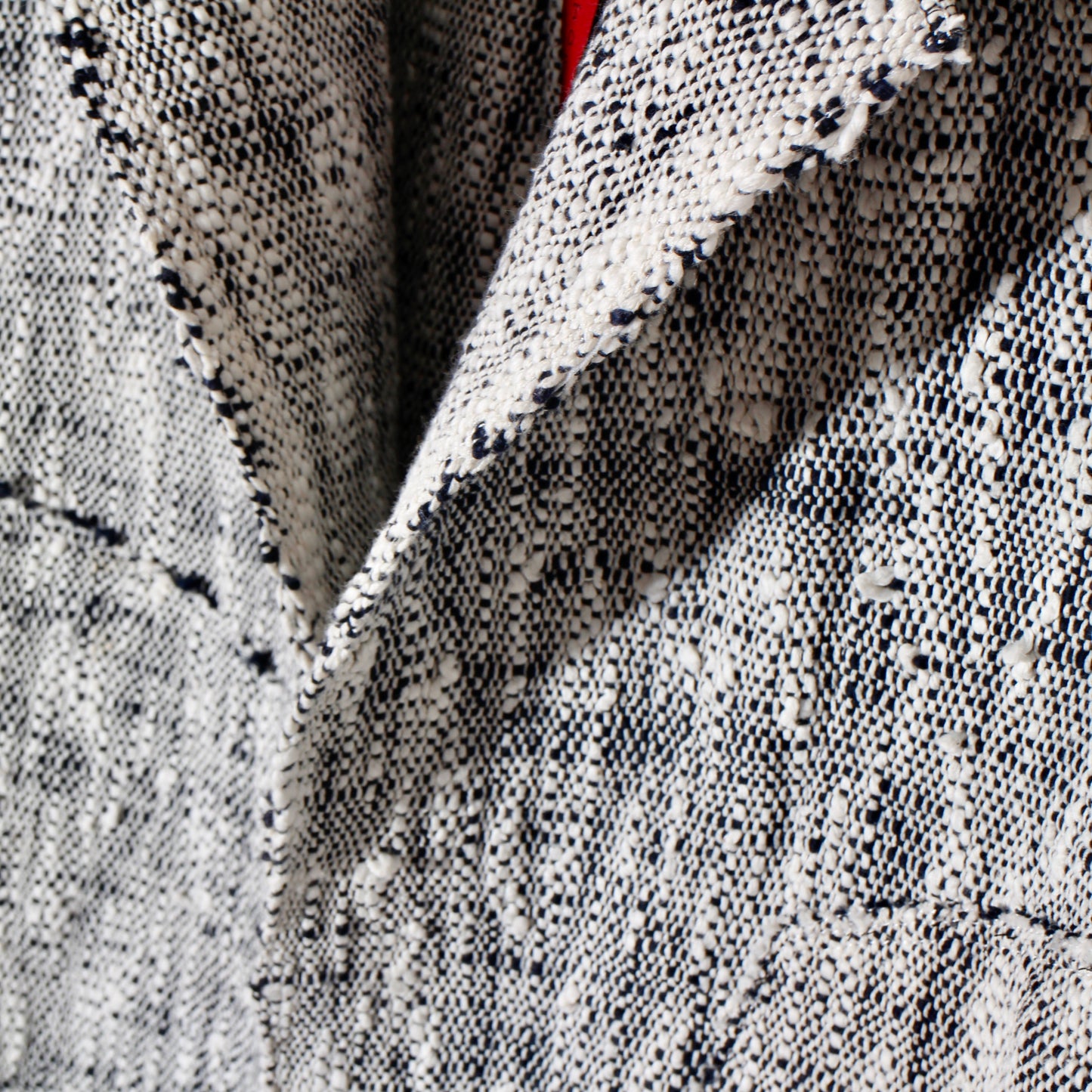 0 Count KhadiCotton Jacket / navy×white