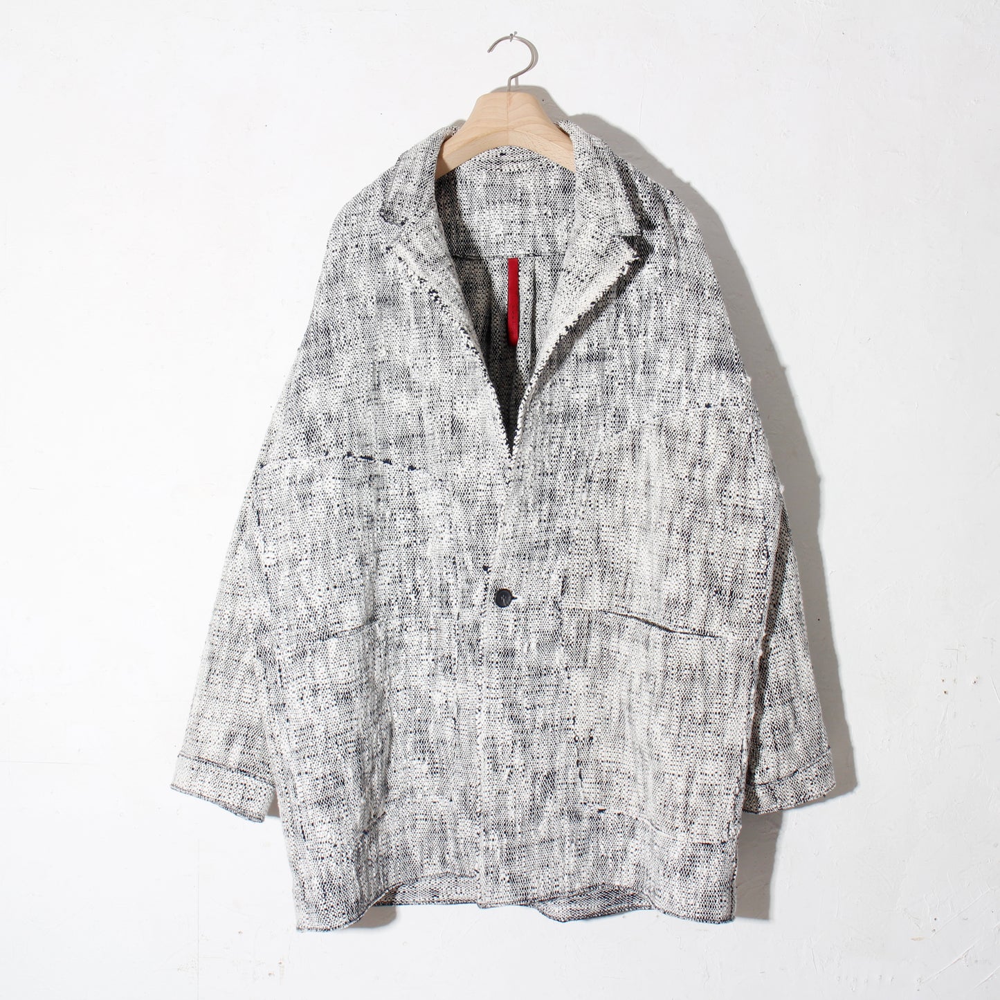 0 Count KhadiCotton Jacket / navy×white