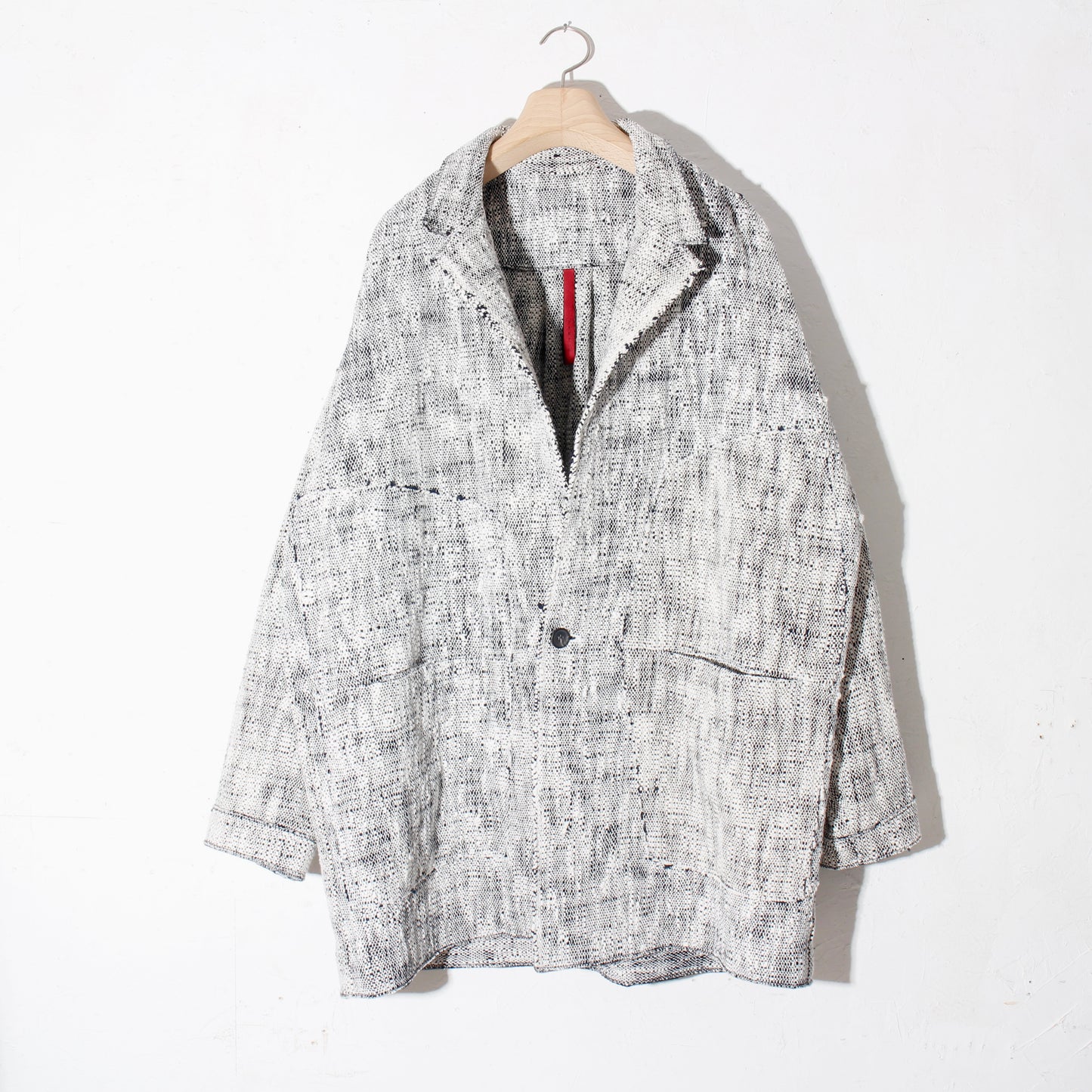 0 Count KhadiCotton Jacket / navy×white