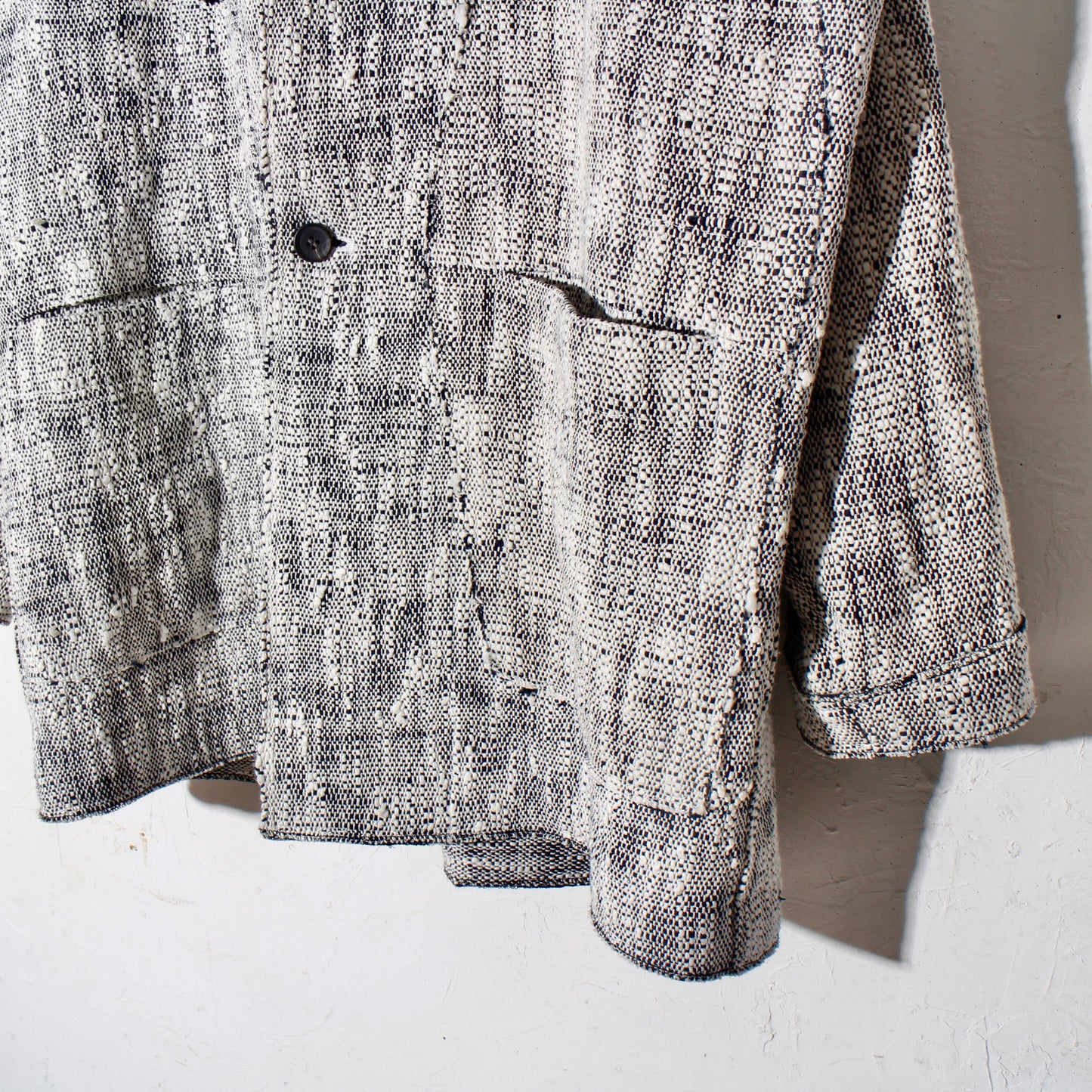 0 Count KhadiCotton Jacket / navy×white