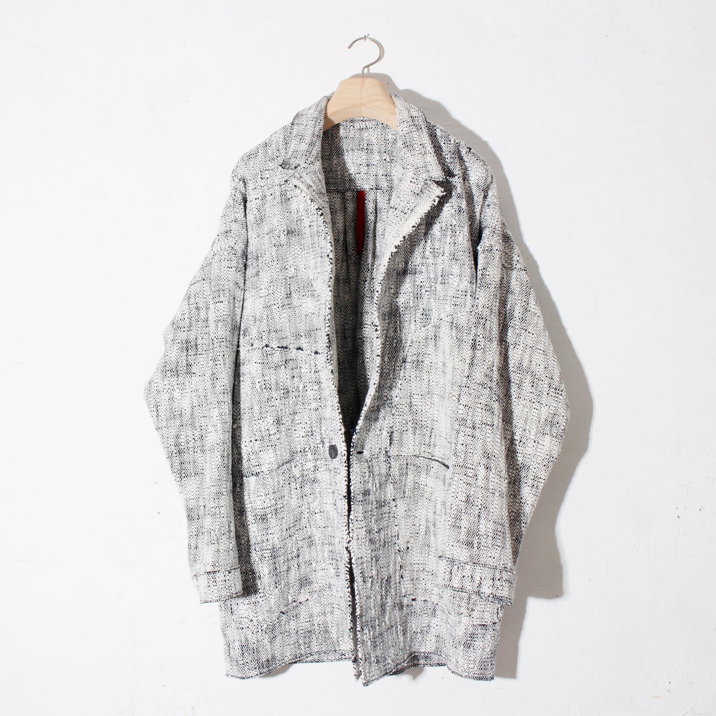 0 Count KhadiCotton Jacket / navy×white