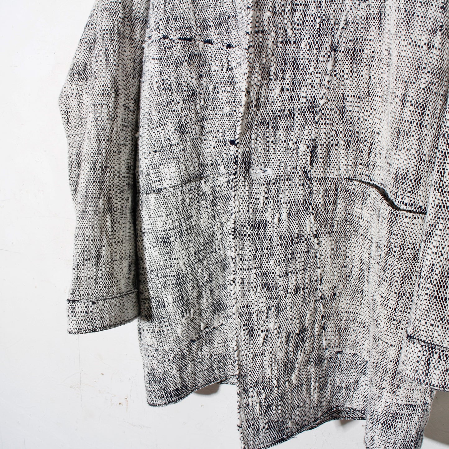 0 Count KhadiCotton Jacket / navy×white