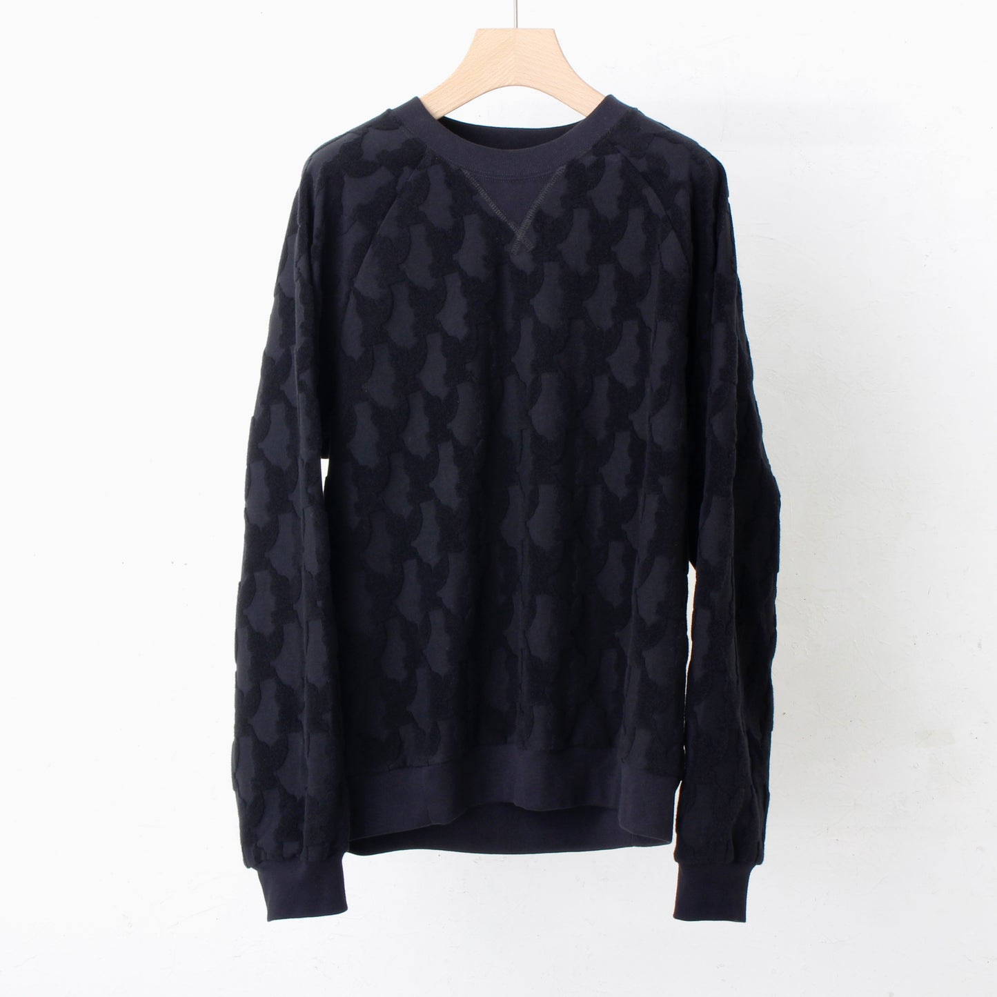 ANGEL PILE JACQUARD SWEATSHIRT / black