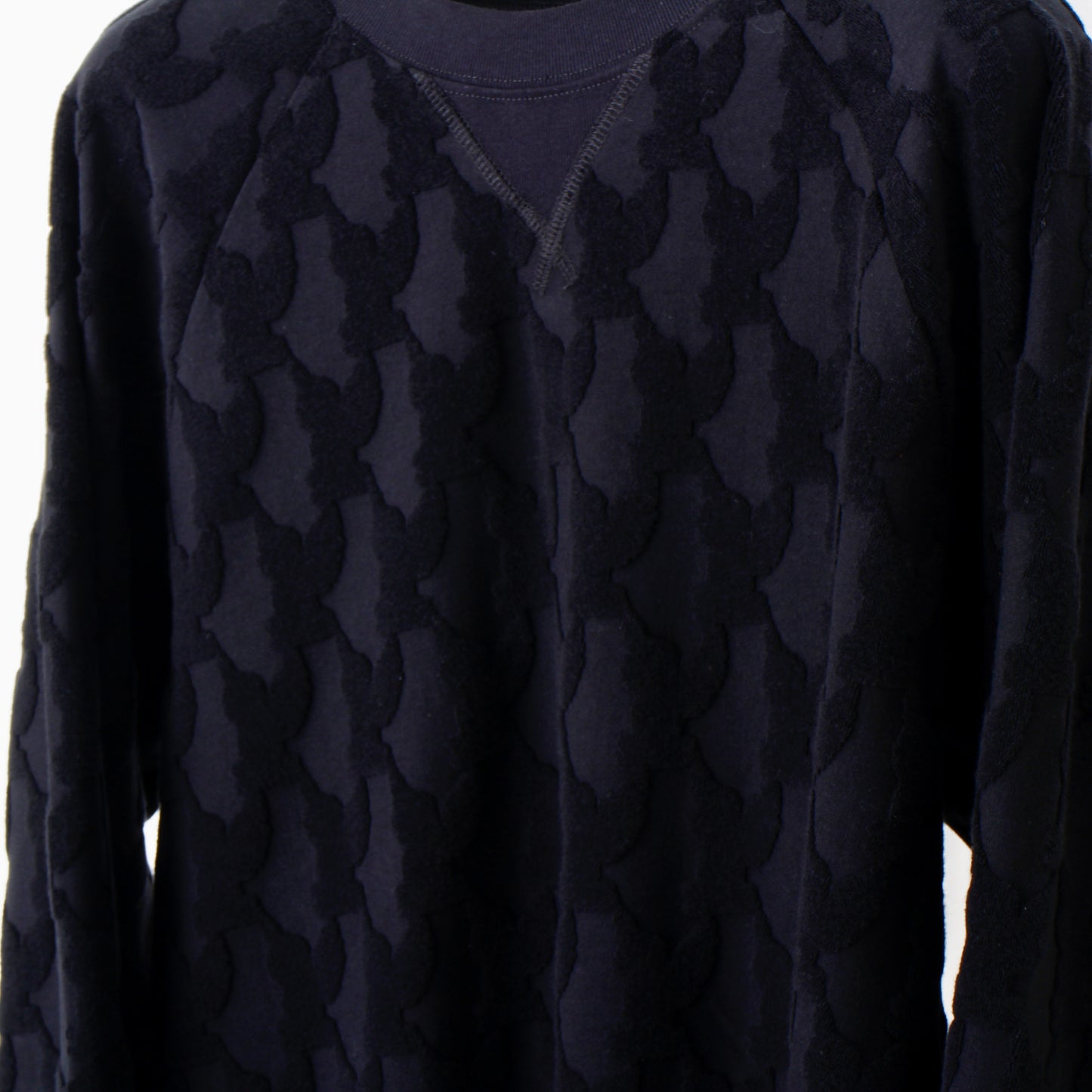 ANGEL PILE JACQUARD SWEATSHIRT / black