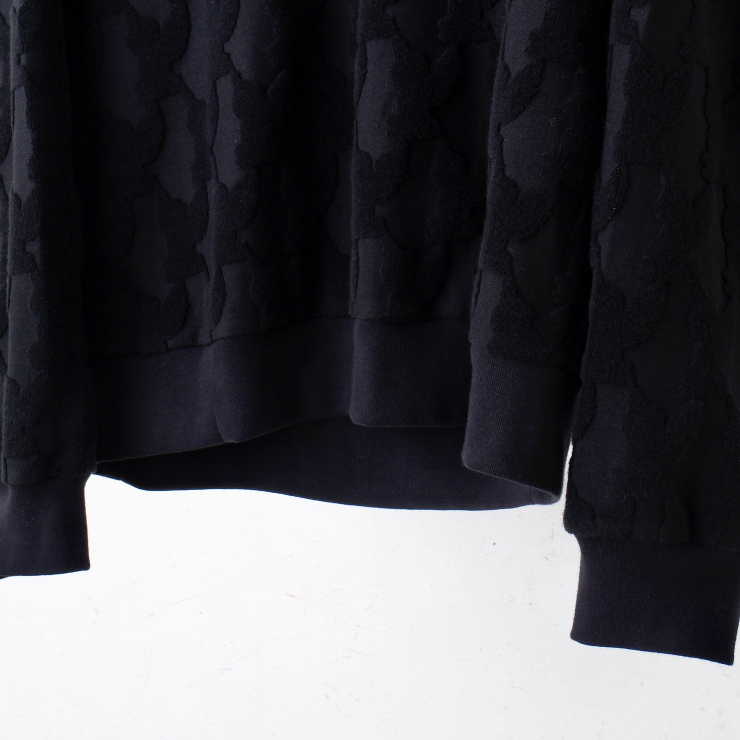 ANGEL PILE JACQUARD SWEATSHIRT / black