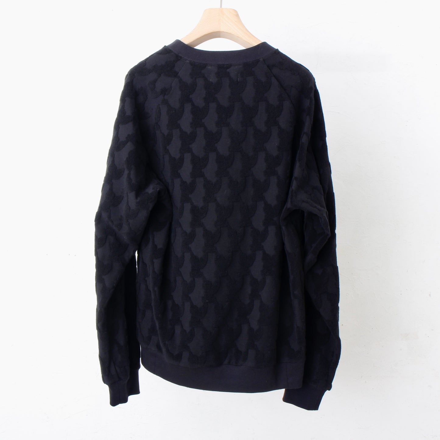 ANGEL PILE JACQUARD SWEATSHIRT / black