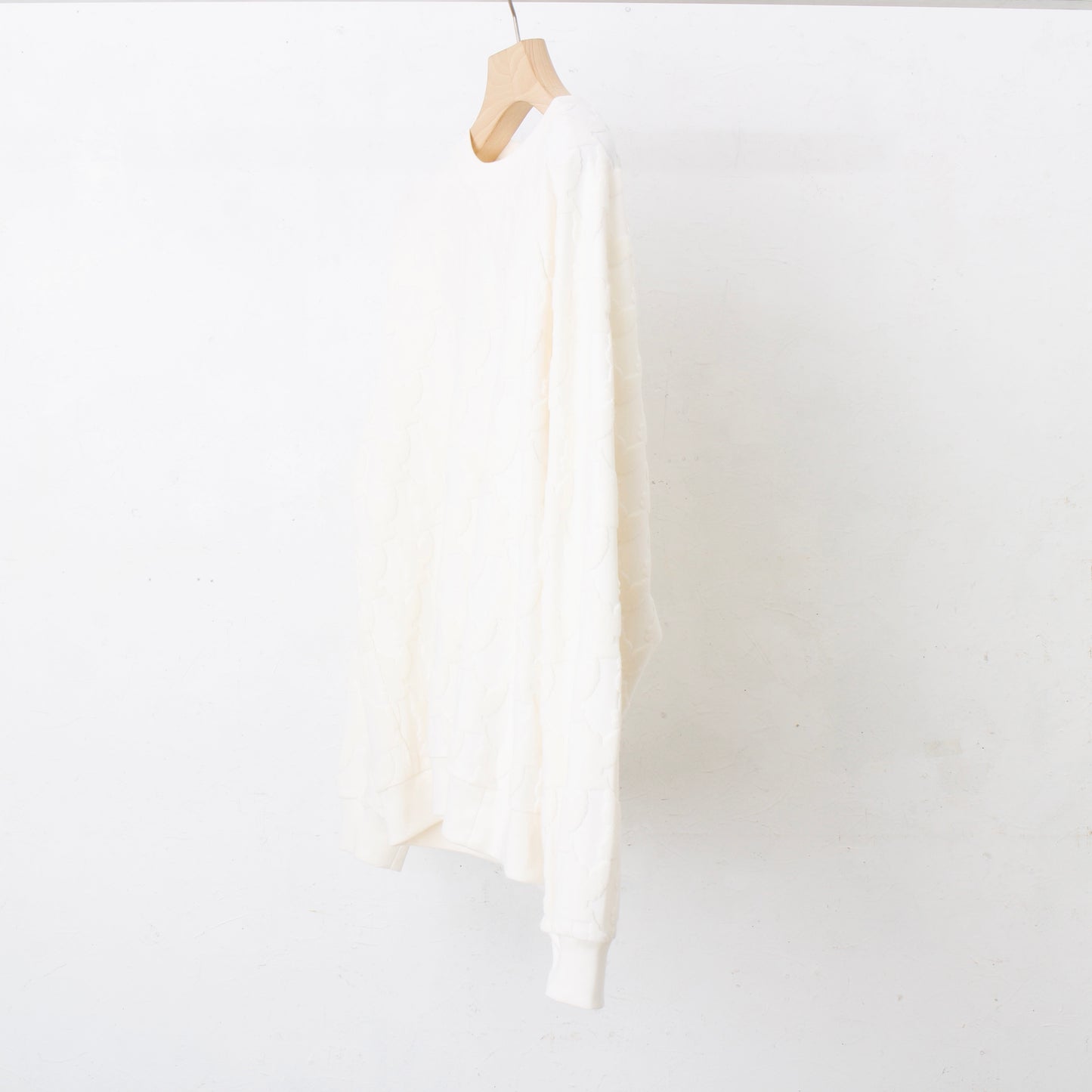 ANGEL PILE JACQUARD SWEATSHIRT / cream
