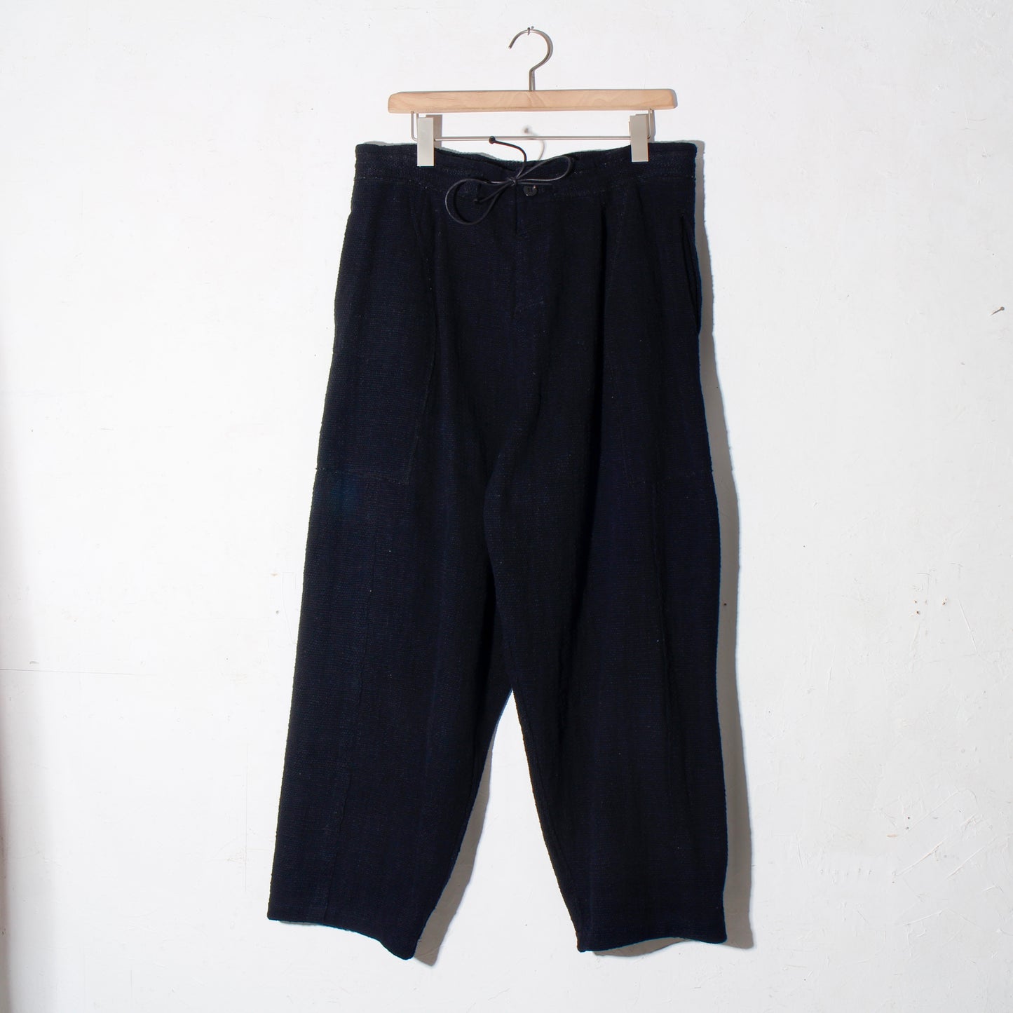 0 Count KhadiCotton Switching Wide Pants/black