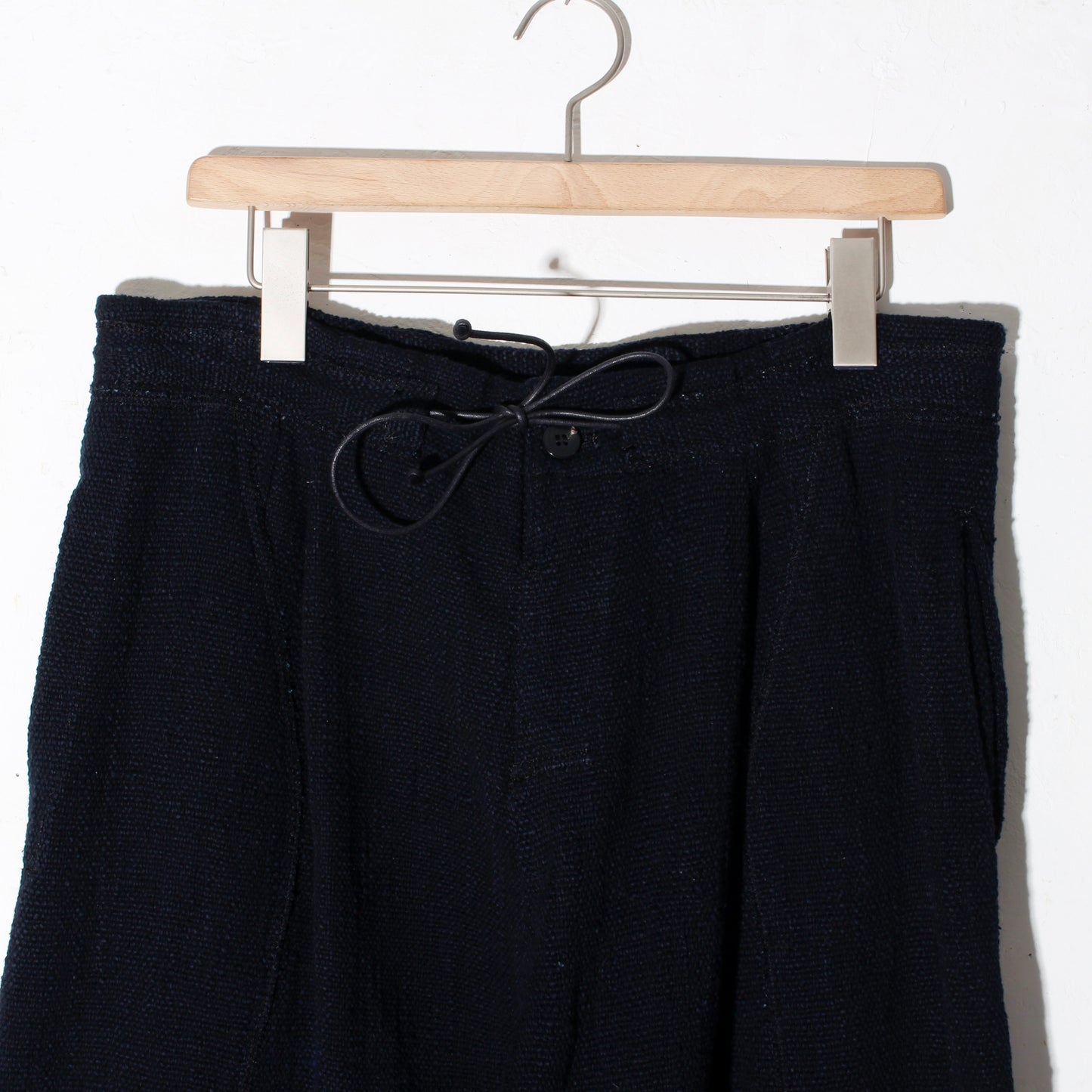 0 Count KhadiCotton Switching Wide Pants/black