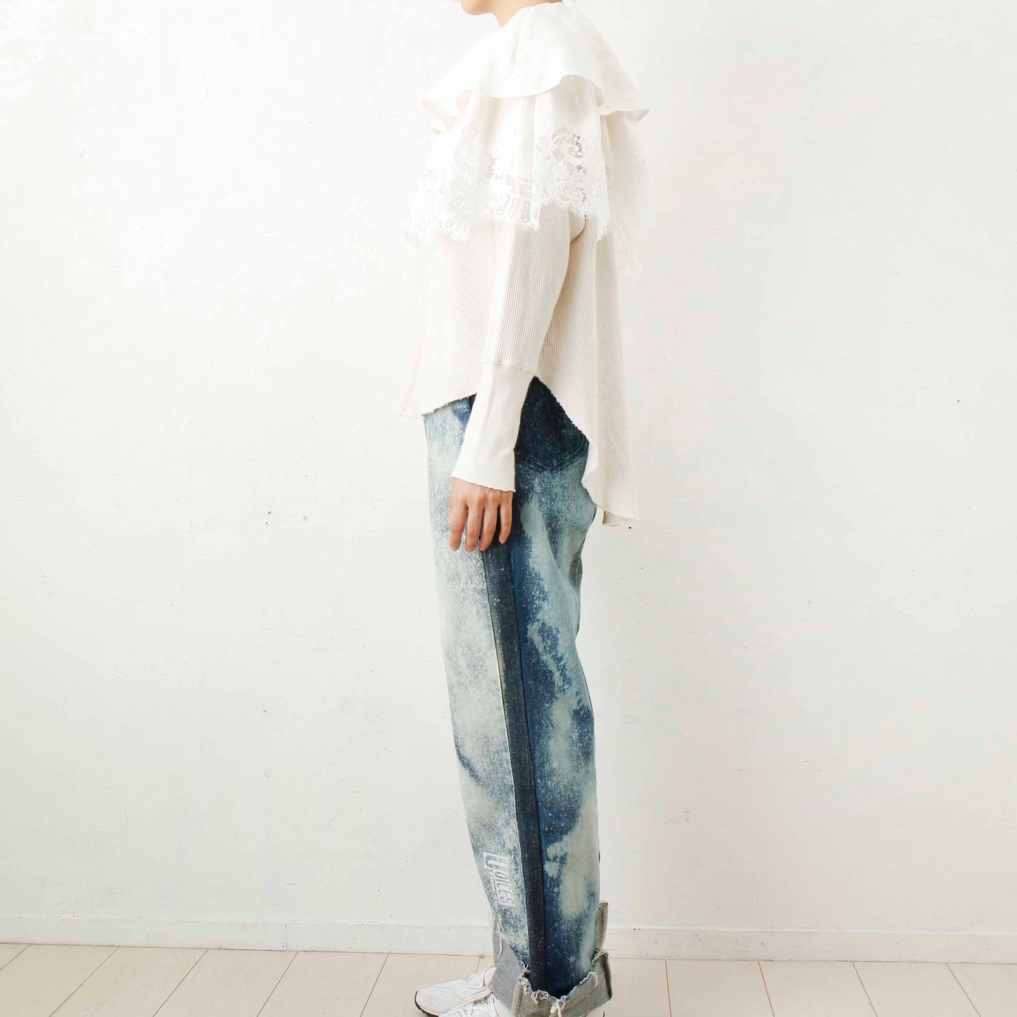 overlace /lace big collar thermal