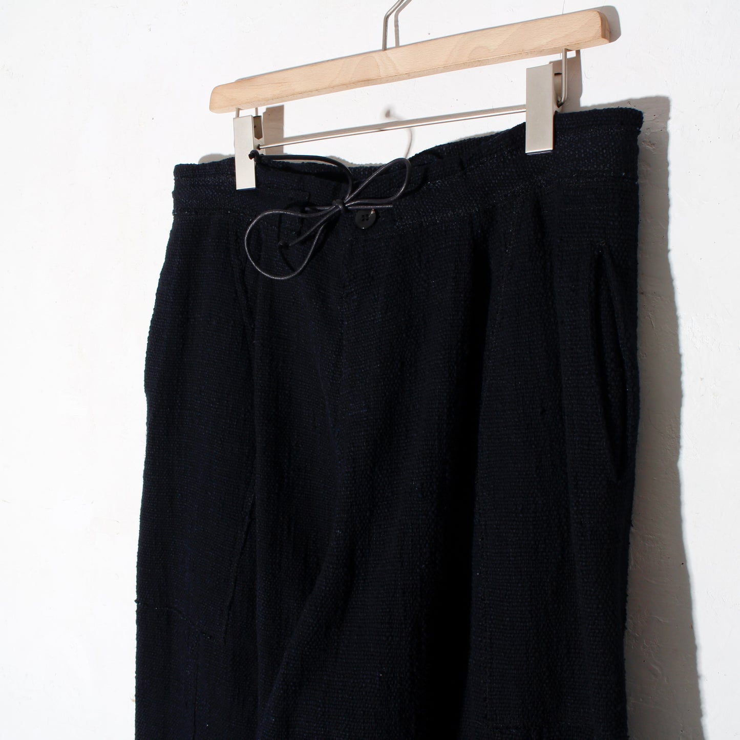 0 Count KhadiCotton Switching Wide Pants/black