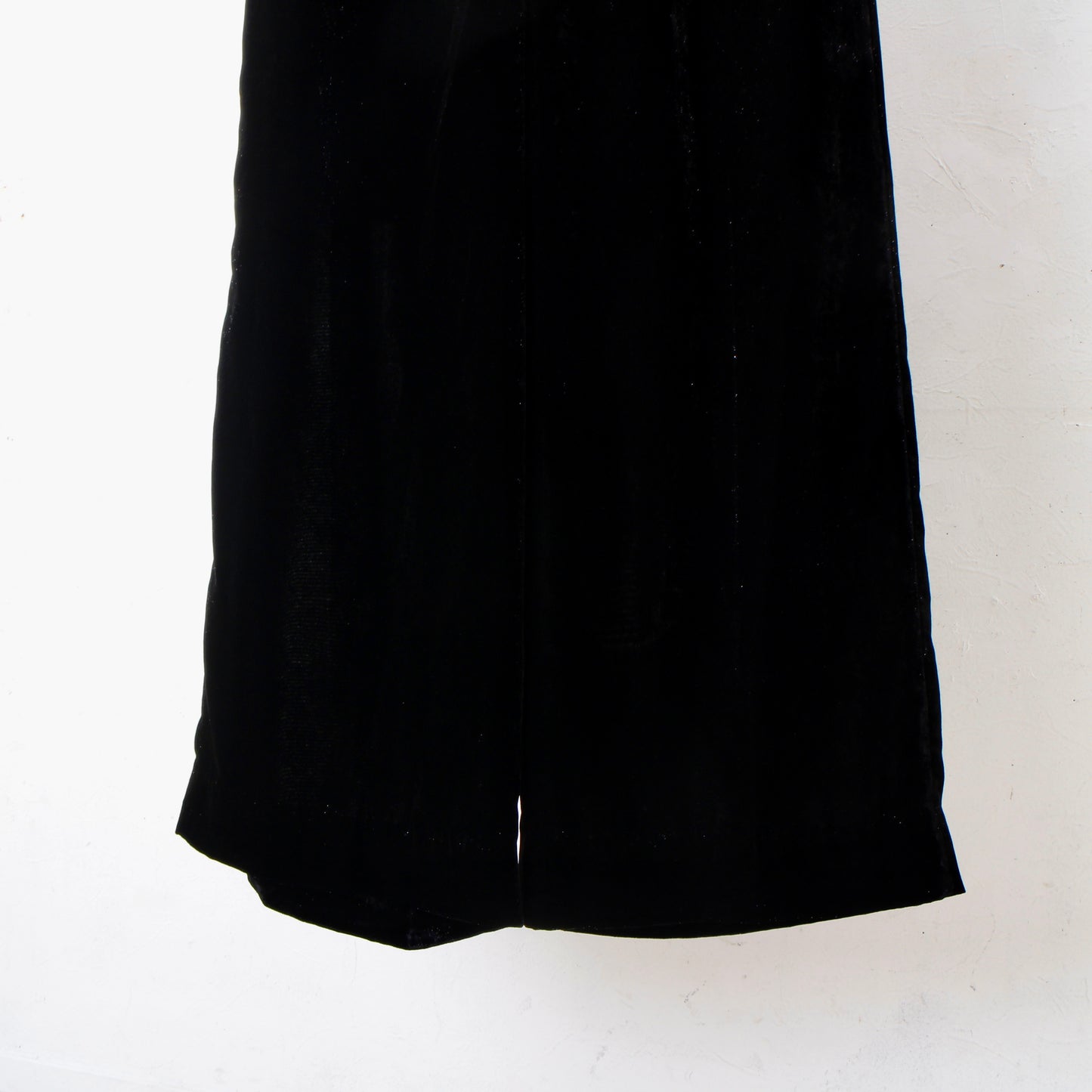VELVET WIDE TROUSERS /black