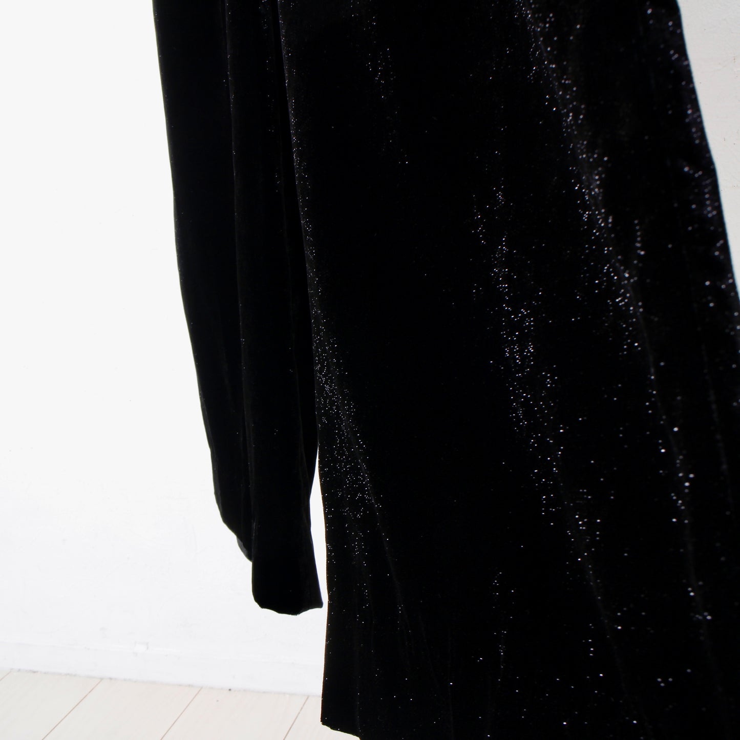VELVET WIDE TROUSERS /black