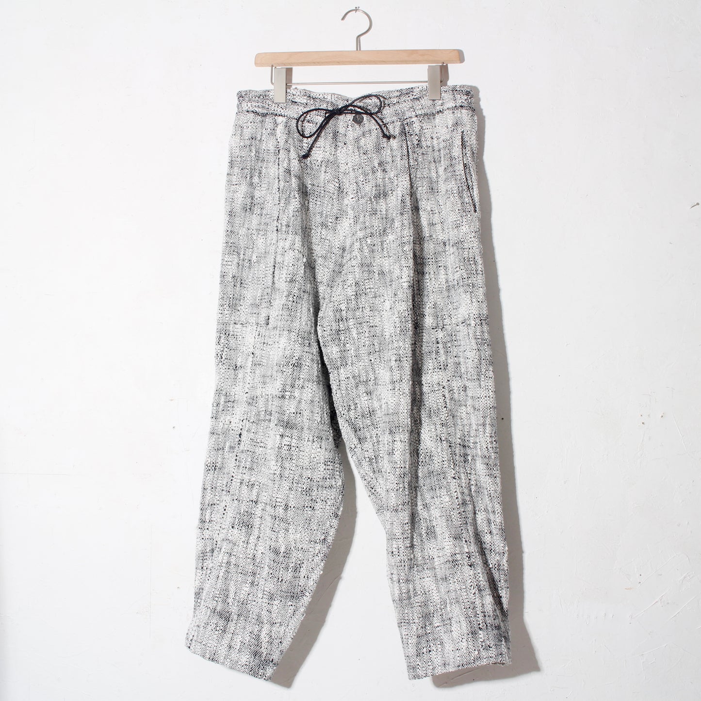 0 Count KhadiCotton Switching Wide Pants/ navy×white