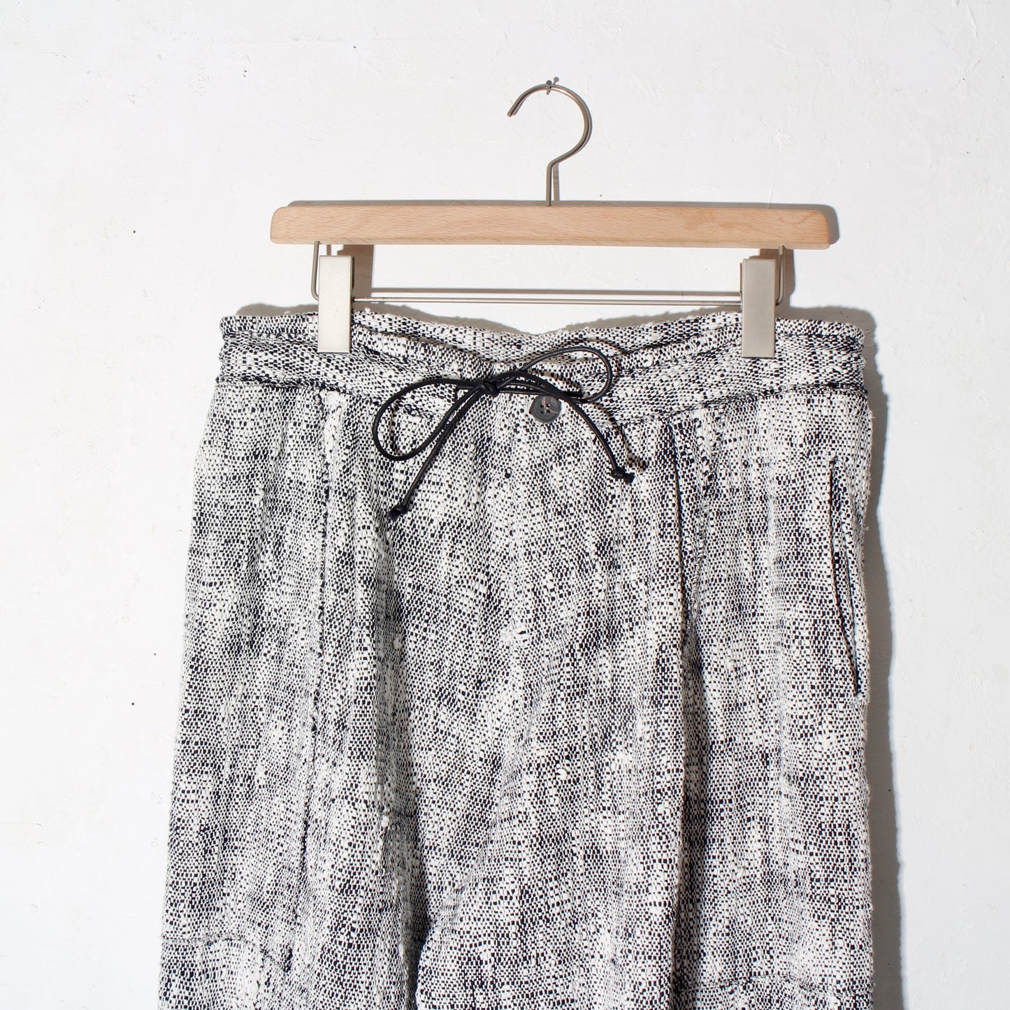 0 Count KhadiCotton Switching Wide Pants/ navy×white