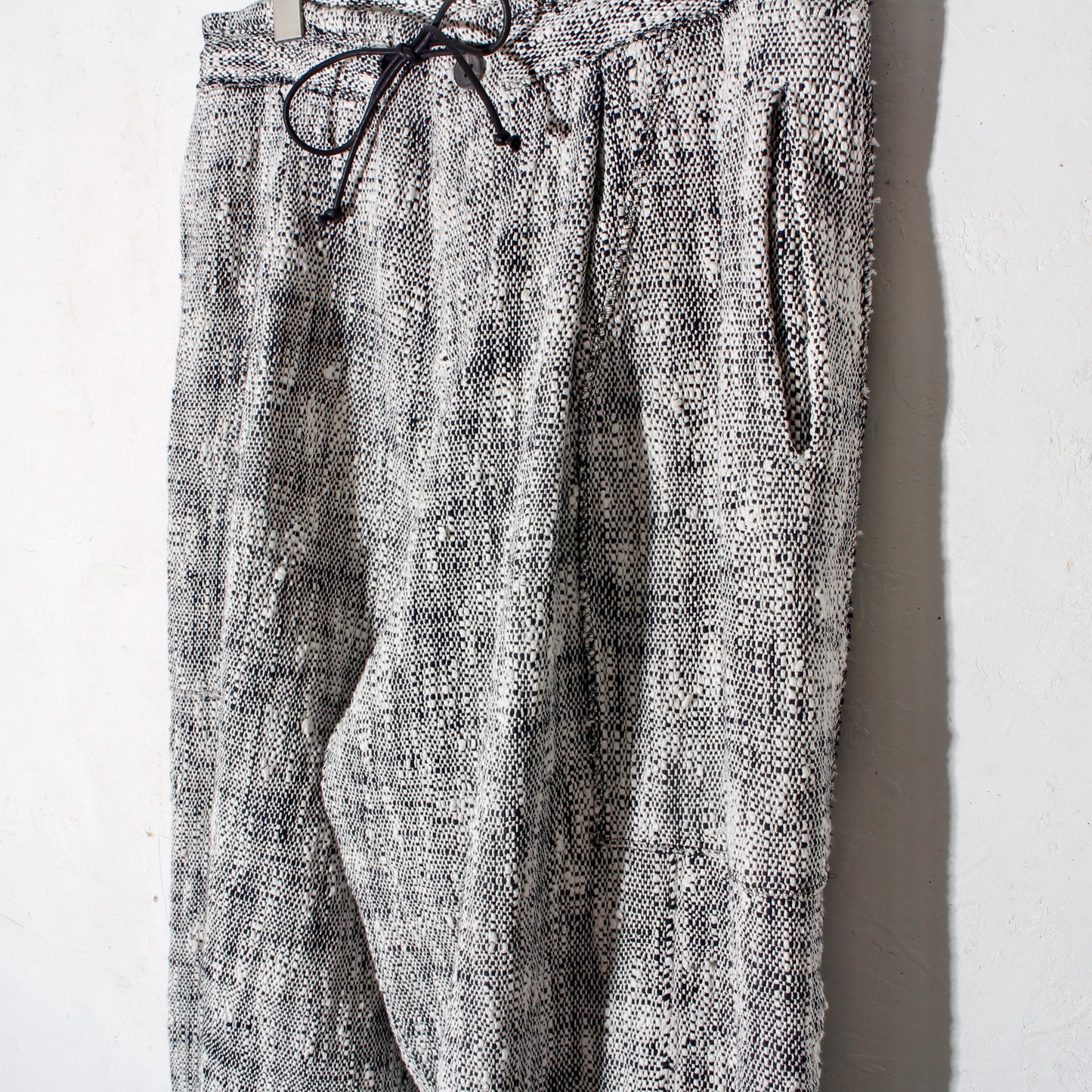 0 Count KhadiCotton Switching Wide Pants/ navy×white