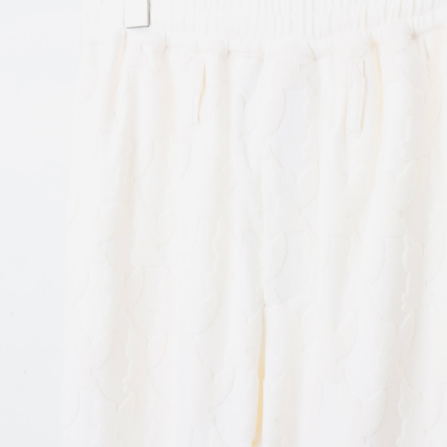 ANGEL PILE JACQUARD SWEAT PANTS / cream