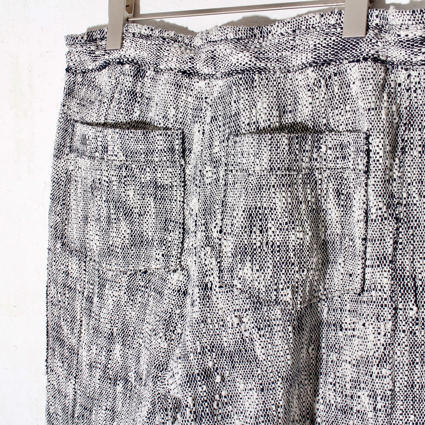 0 Count KhadiCotton Switching Wide Pants/ navy×white