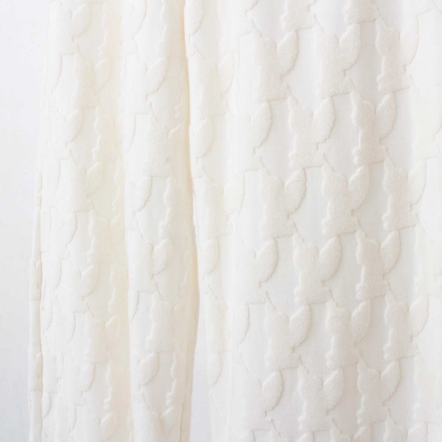 ANGEL PILE JACQUARD SWEAT PANTS / cream