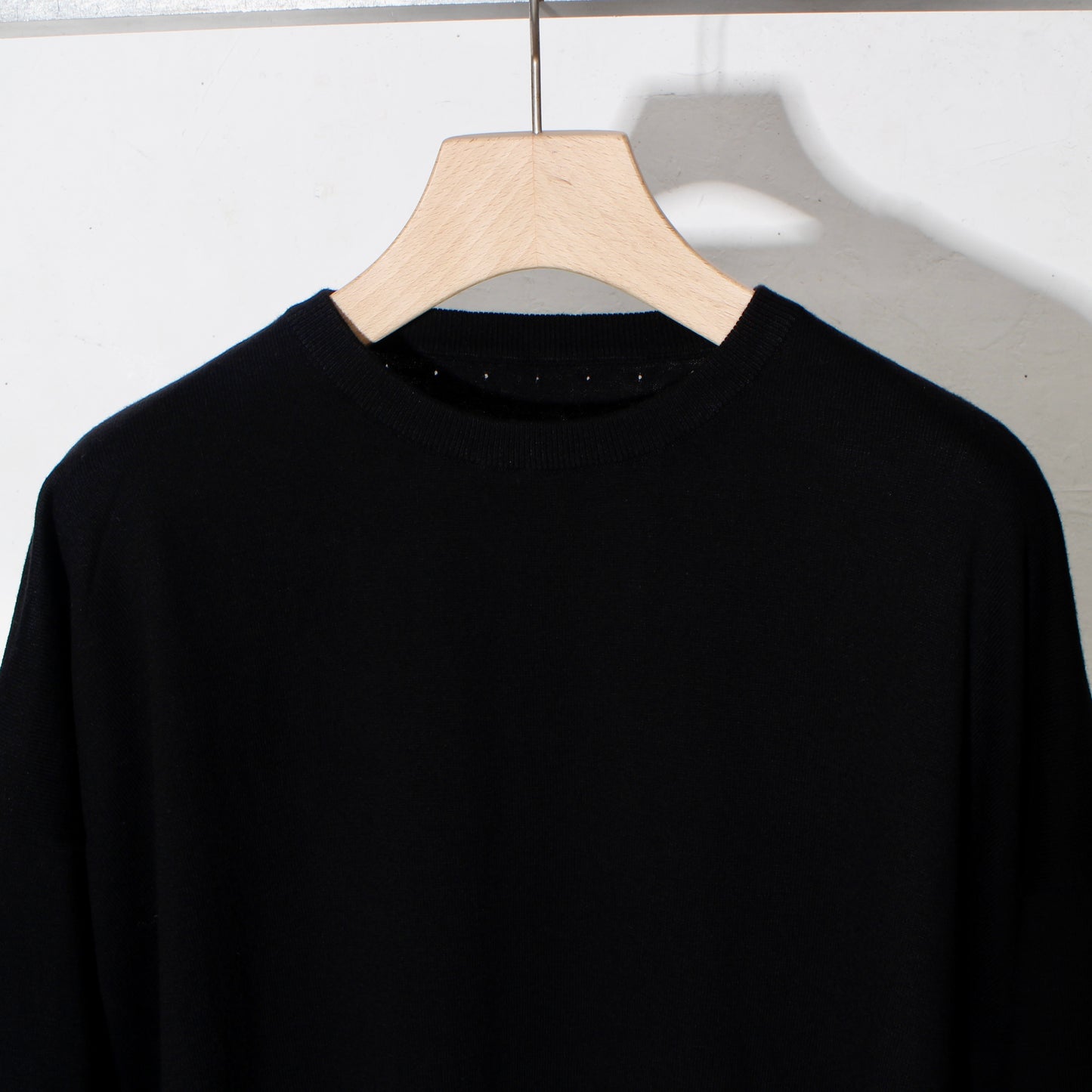 STROKE KNIT TEE MESH S/ black