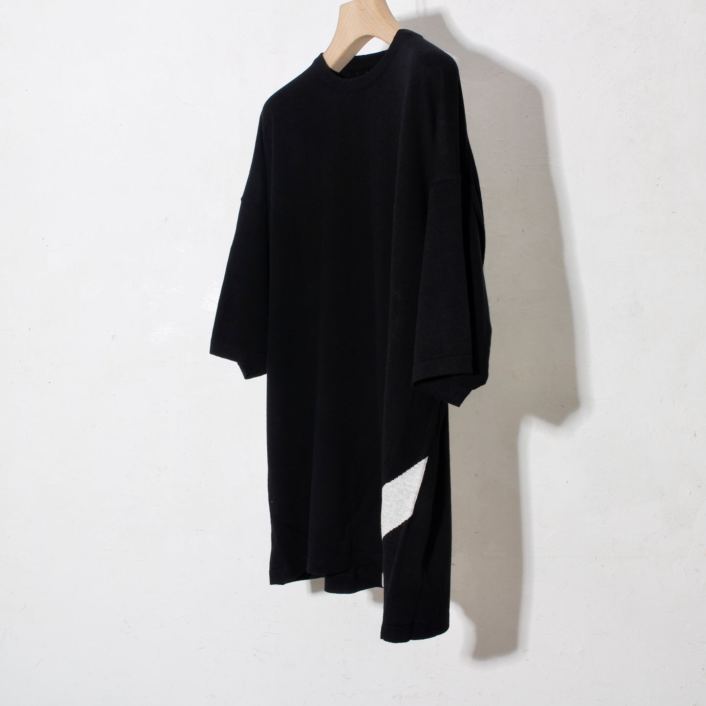 STROKE KNIT TEE MESH S/ black