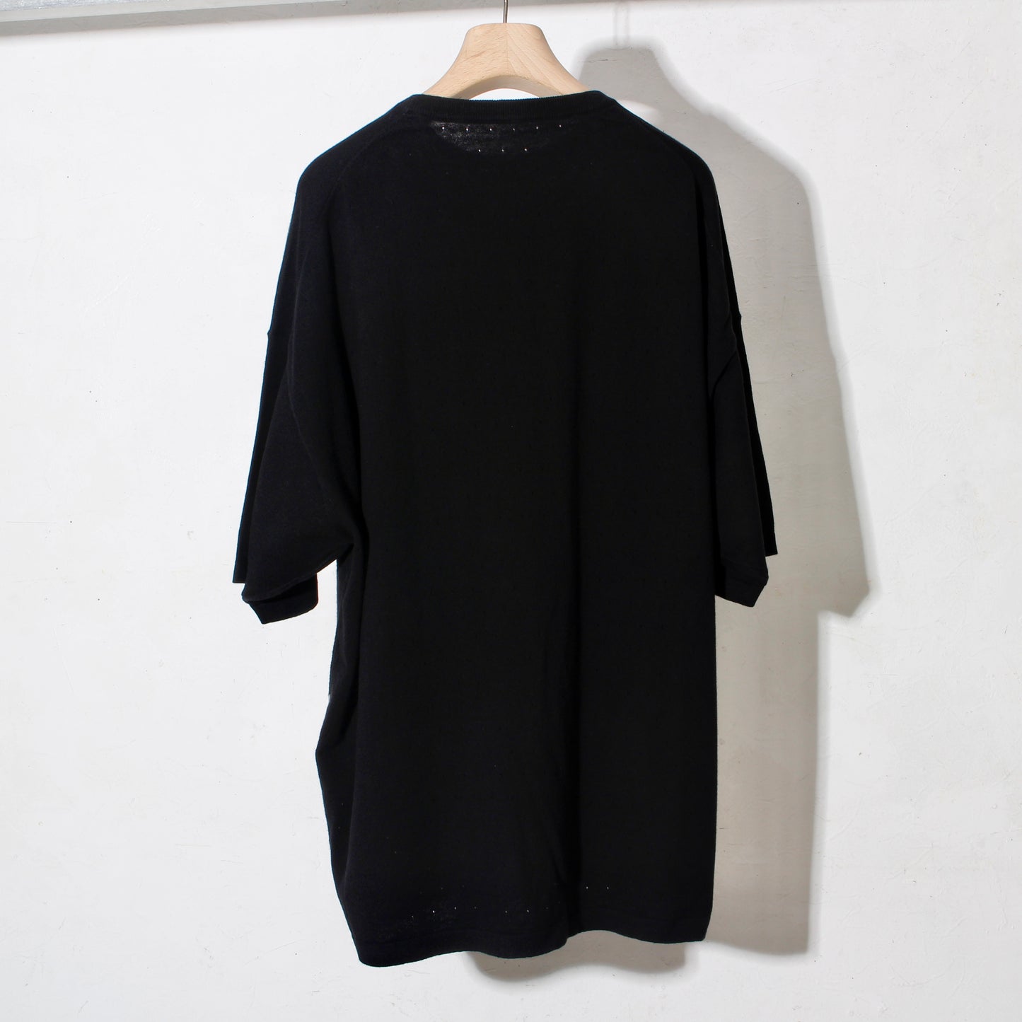 STROKE KNIT TEE MESH S/ black