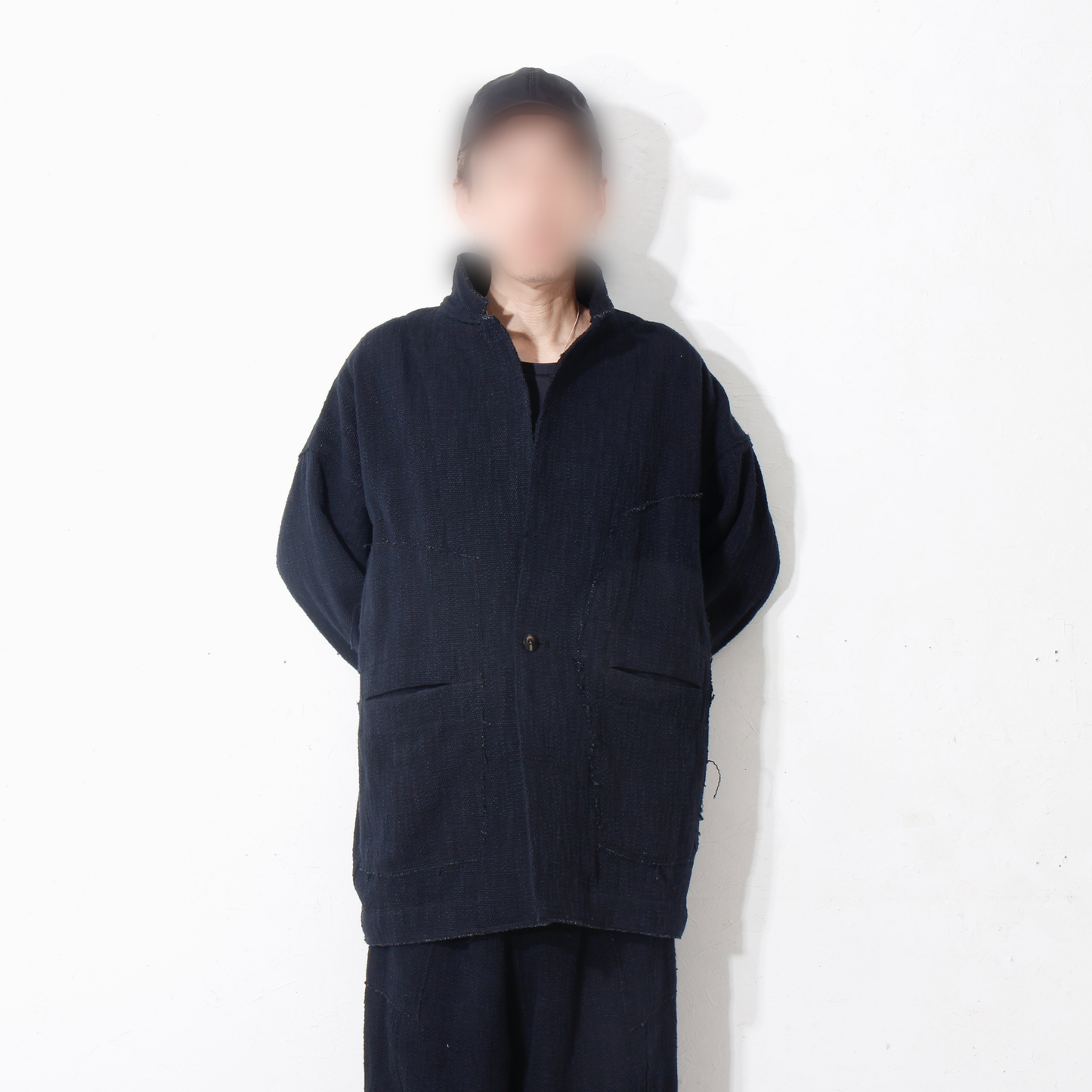 0 Count KhadiCotton Jacket / black