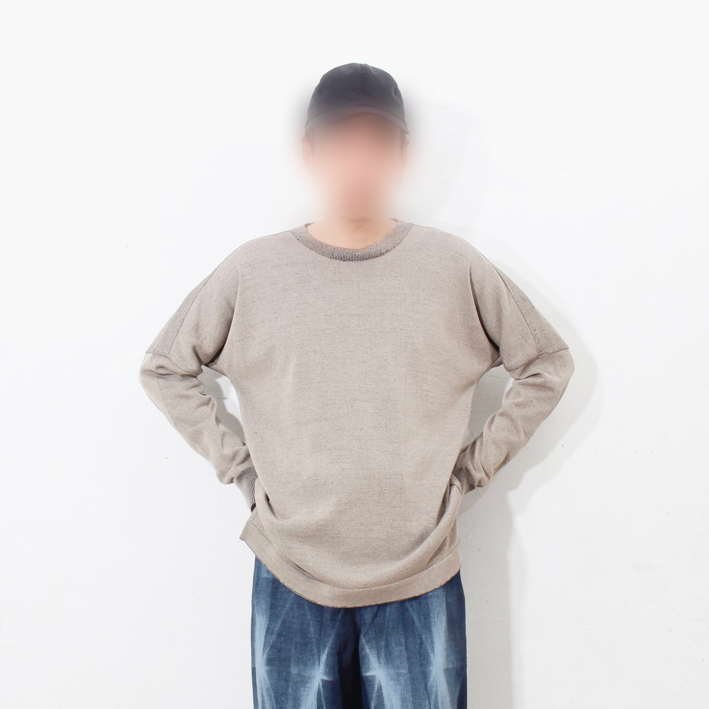 Plating Gima Cotton Longsleeve Pullover / beige