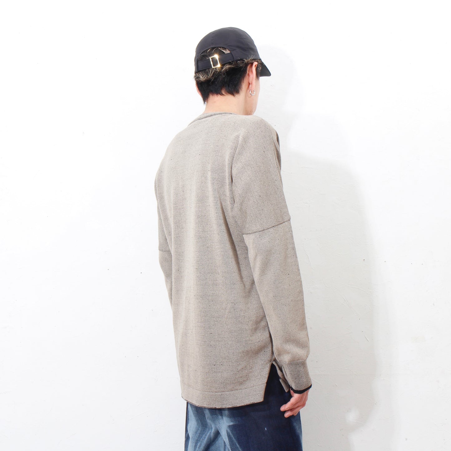 Plating Gima Cotton Longsleeve Pullover / beige