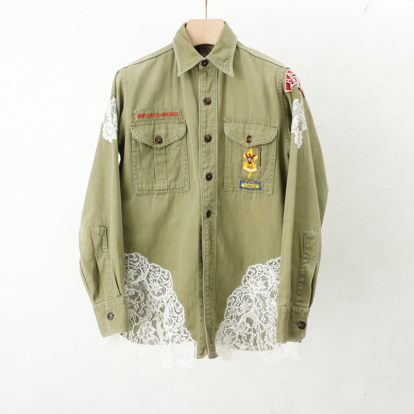 overlace /lace boy scouts shirt