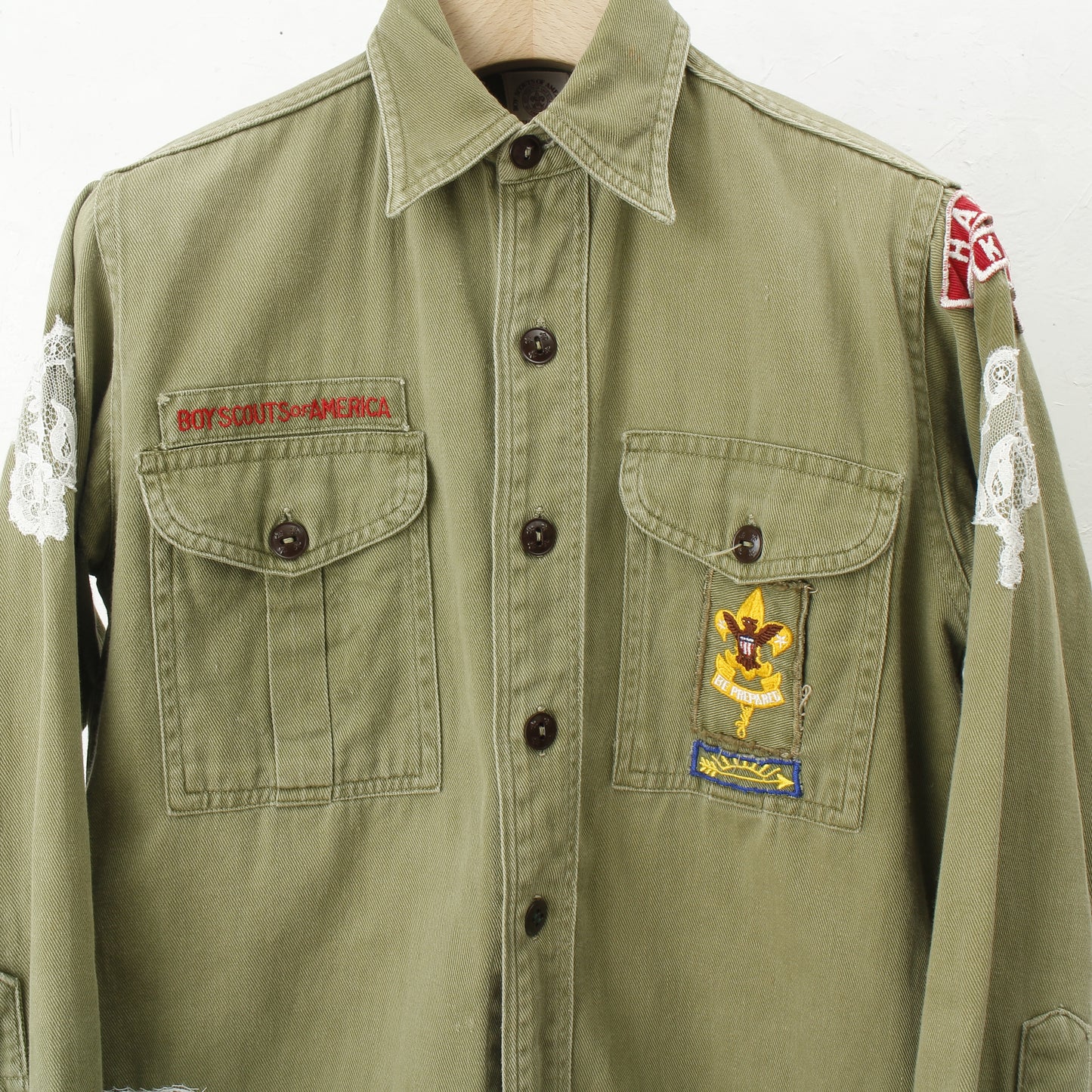 overlace /lace boy scouts shirt