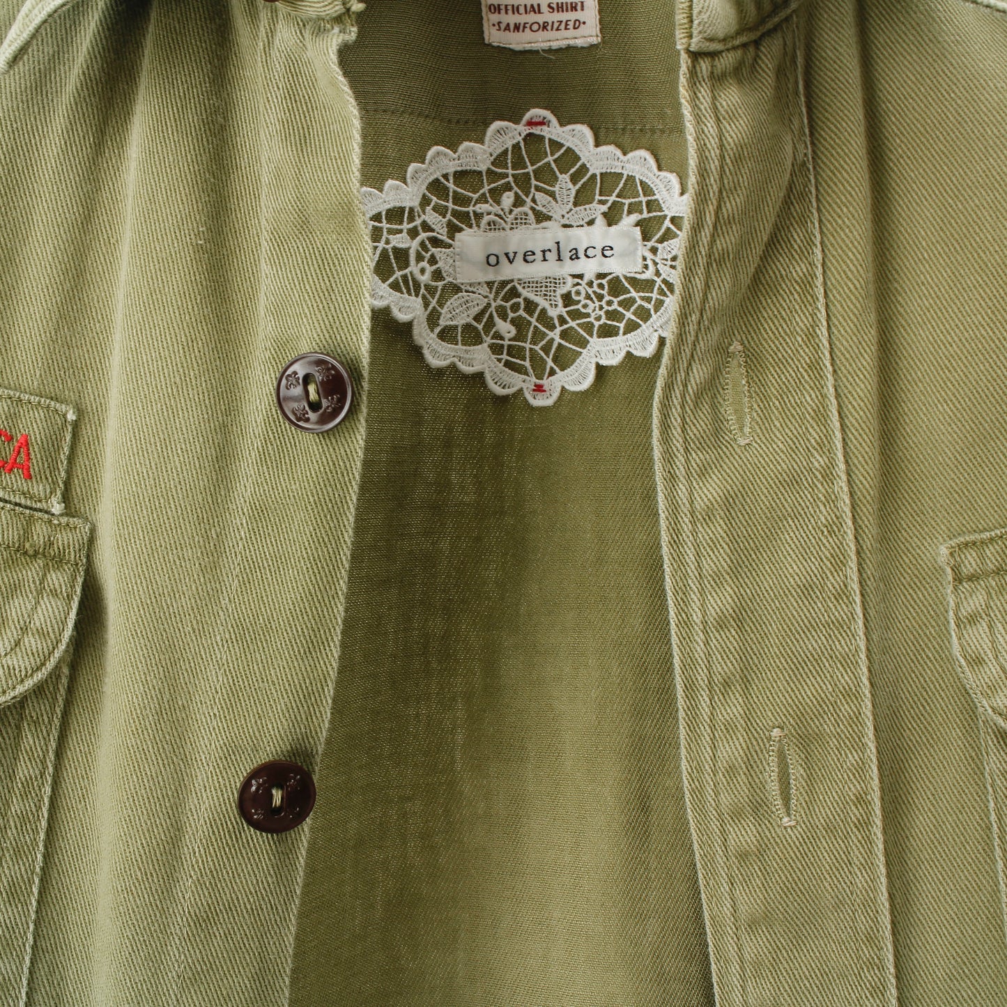 overlace /lace boy scouts shirt