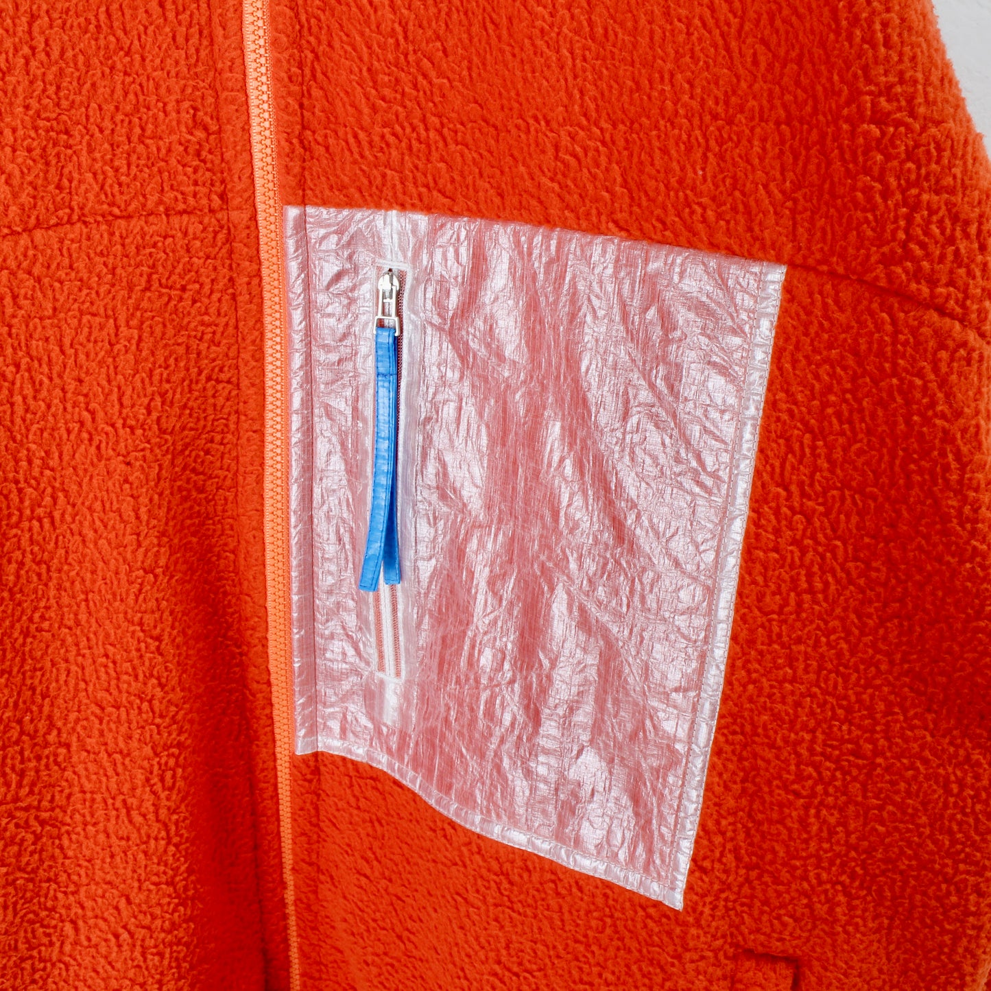 dyneema pocket zip up jacket / orange