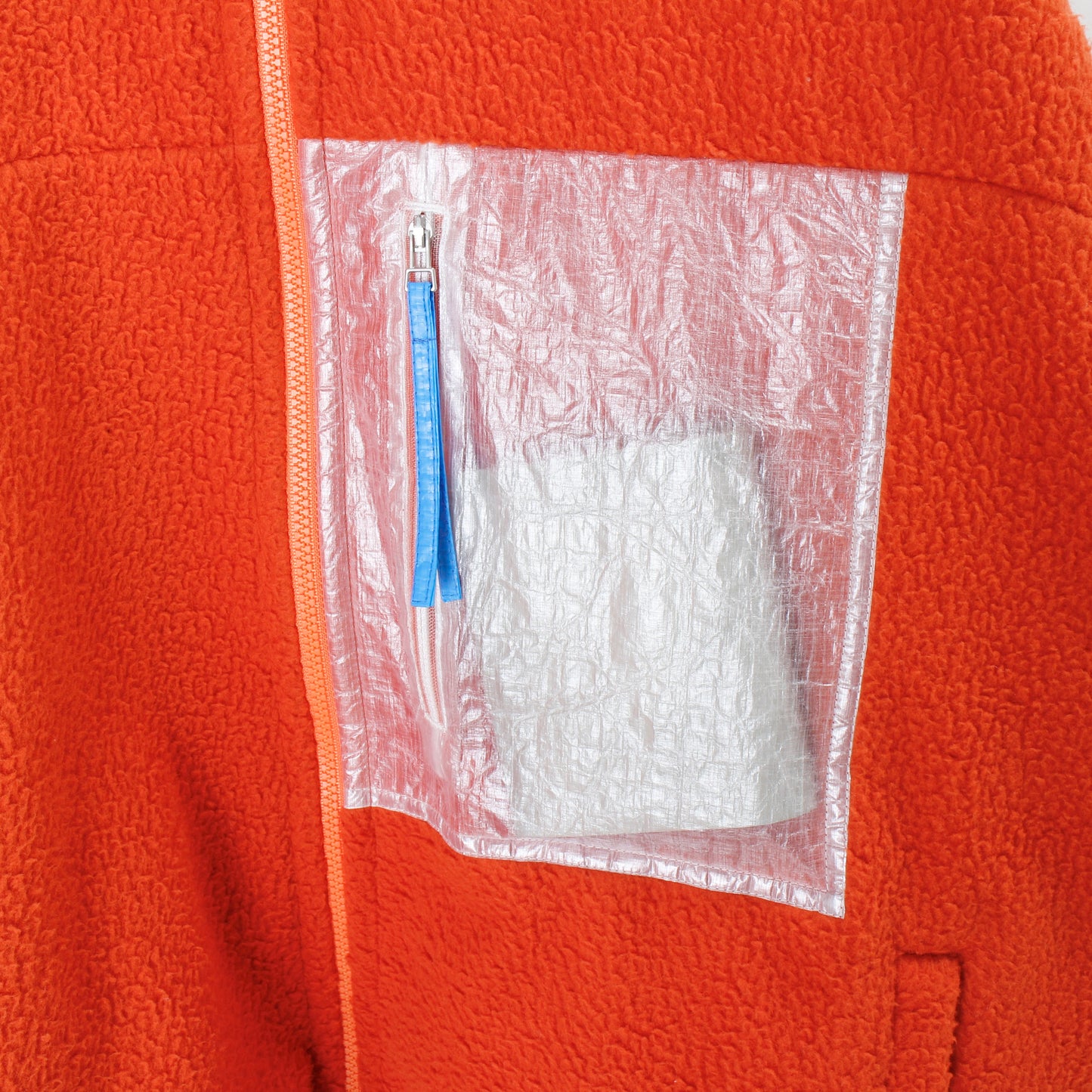 dyneema pocket zip up jacket / orange