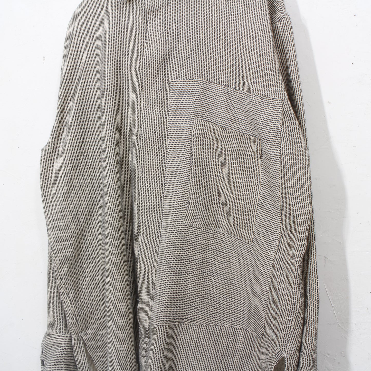 Khadi Hickory Pasted Flyfront Shirts / beige