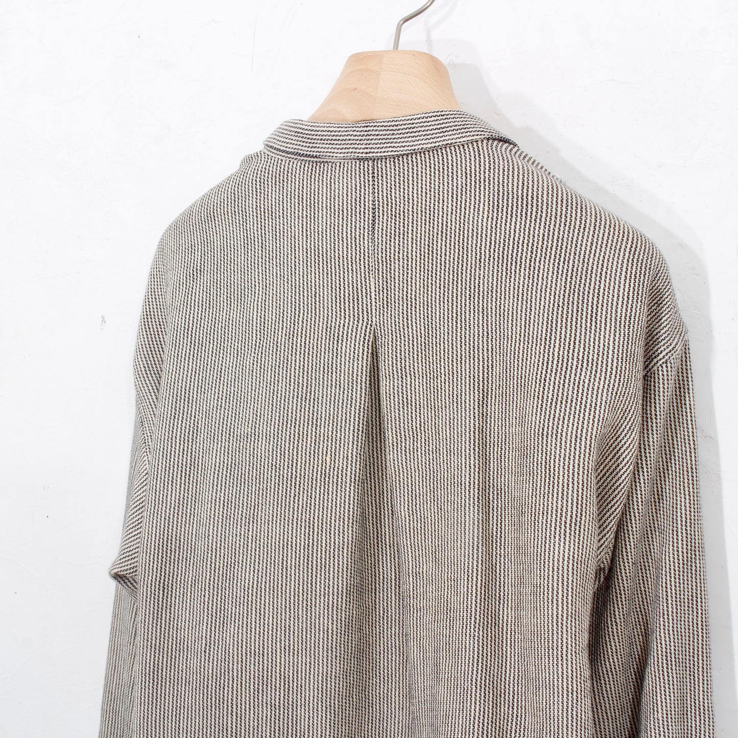 Khadi Hickory Pasted Flyfront Shirts / beige