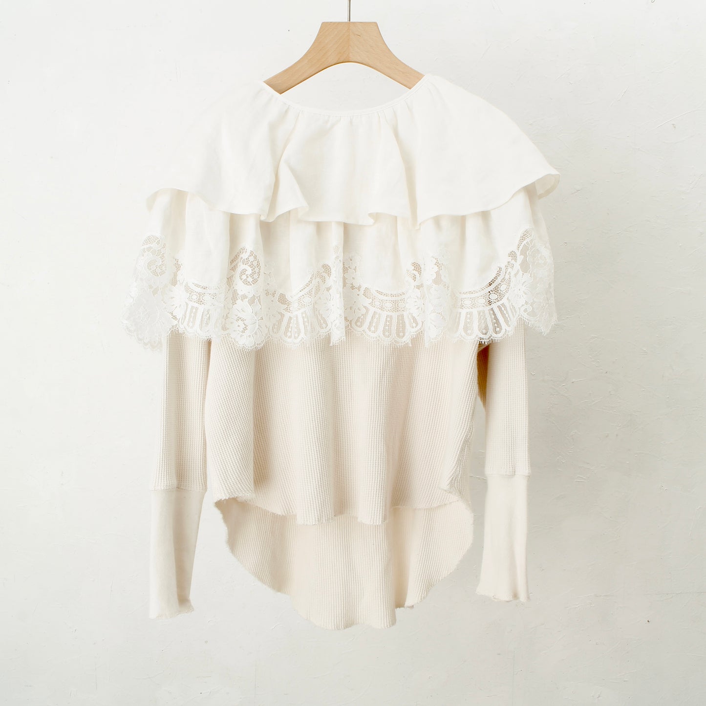overlace /lace big collar thermal