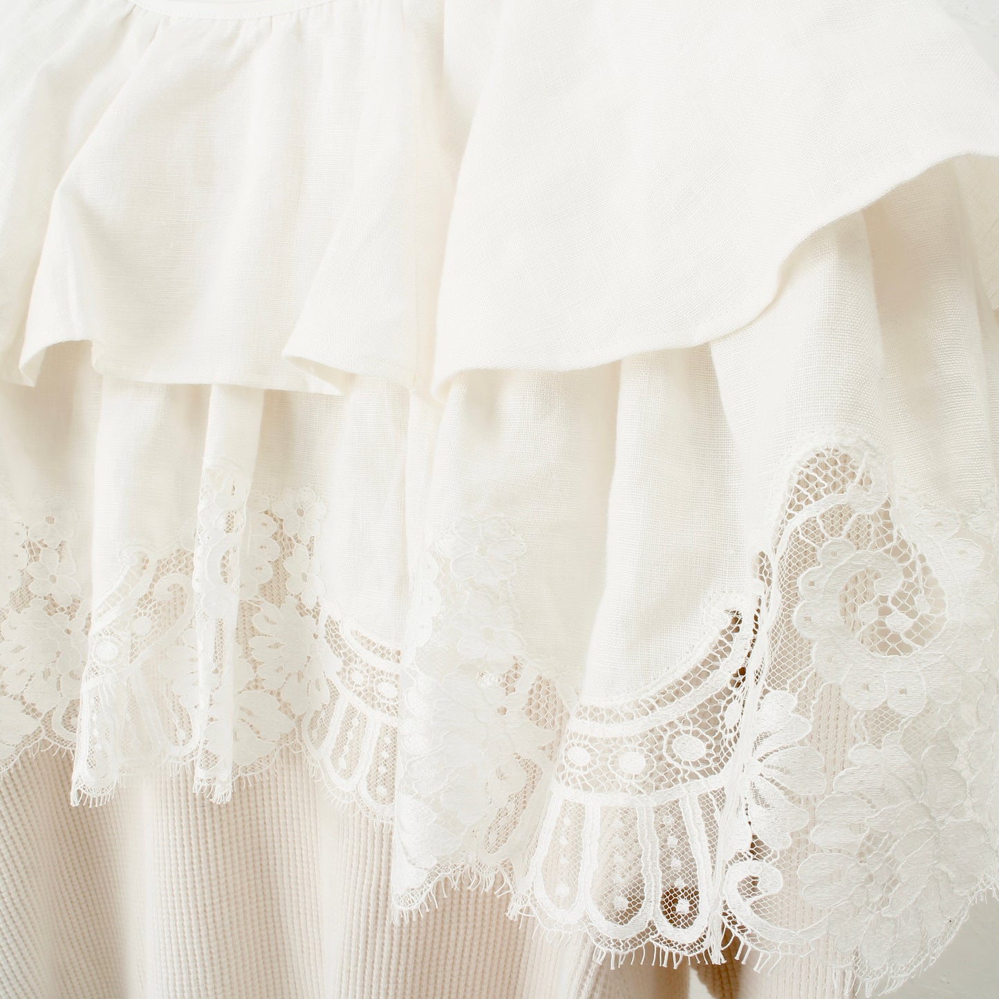 overlace /lace big collar thermal