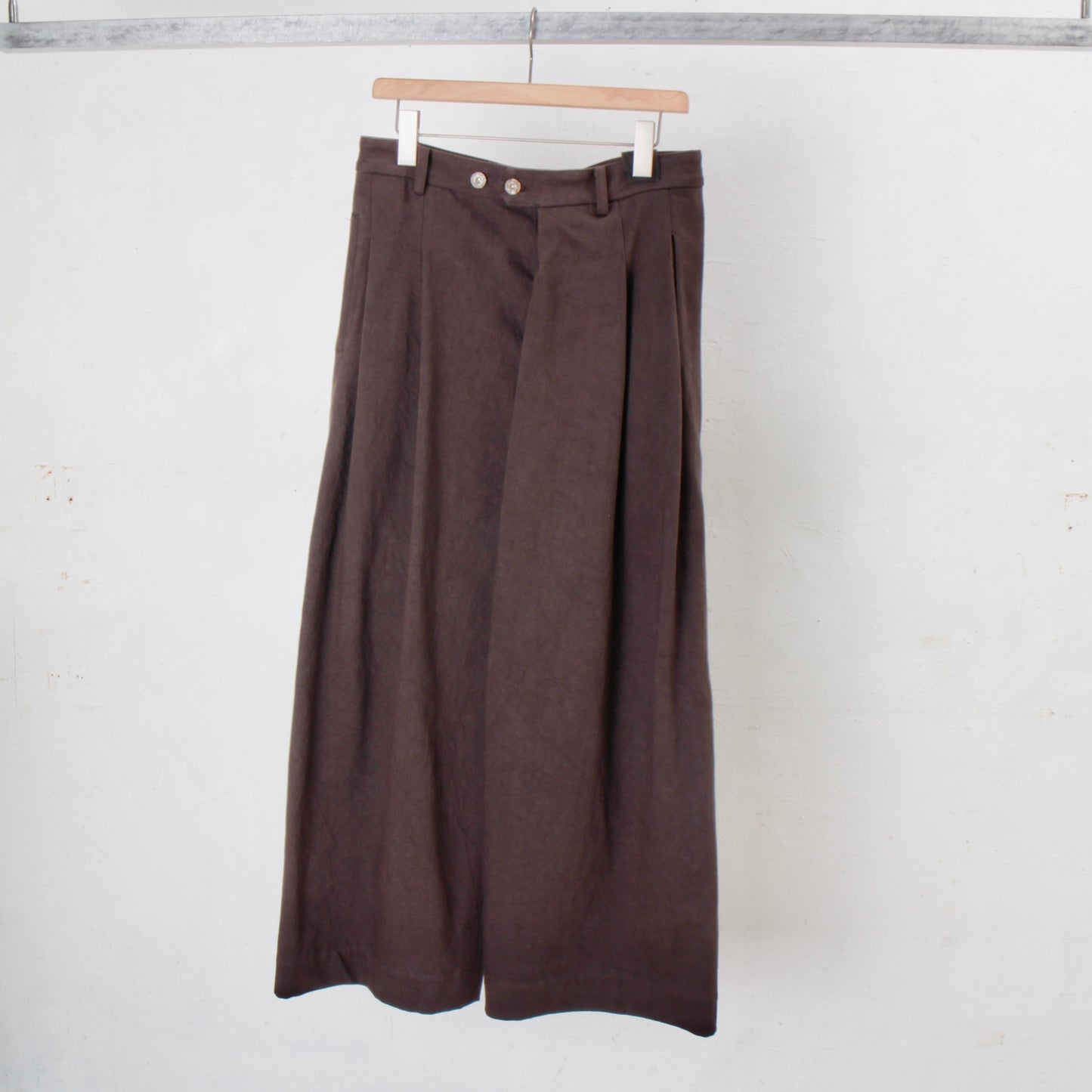 Uzu wide twill pants / plain