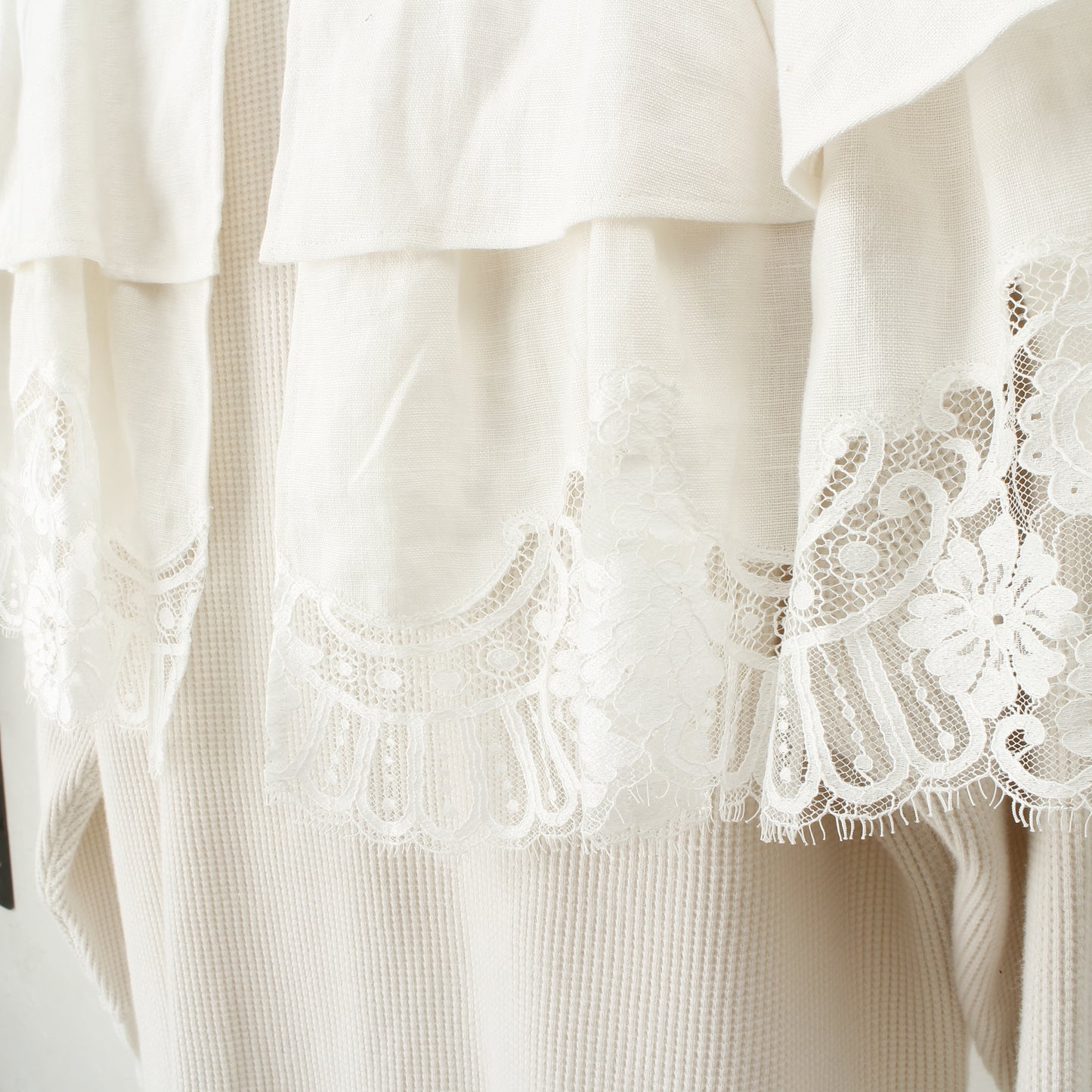 overlace /lace big collar thermal