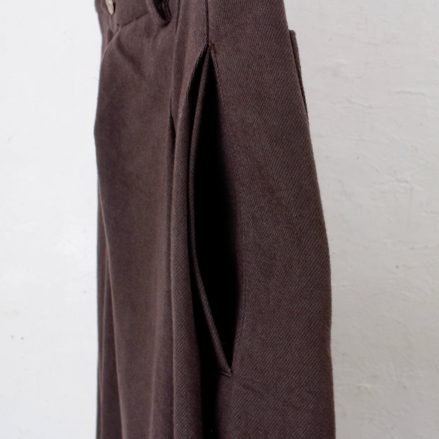 Uzu wide twill pants / plain
