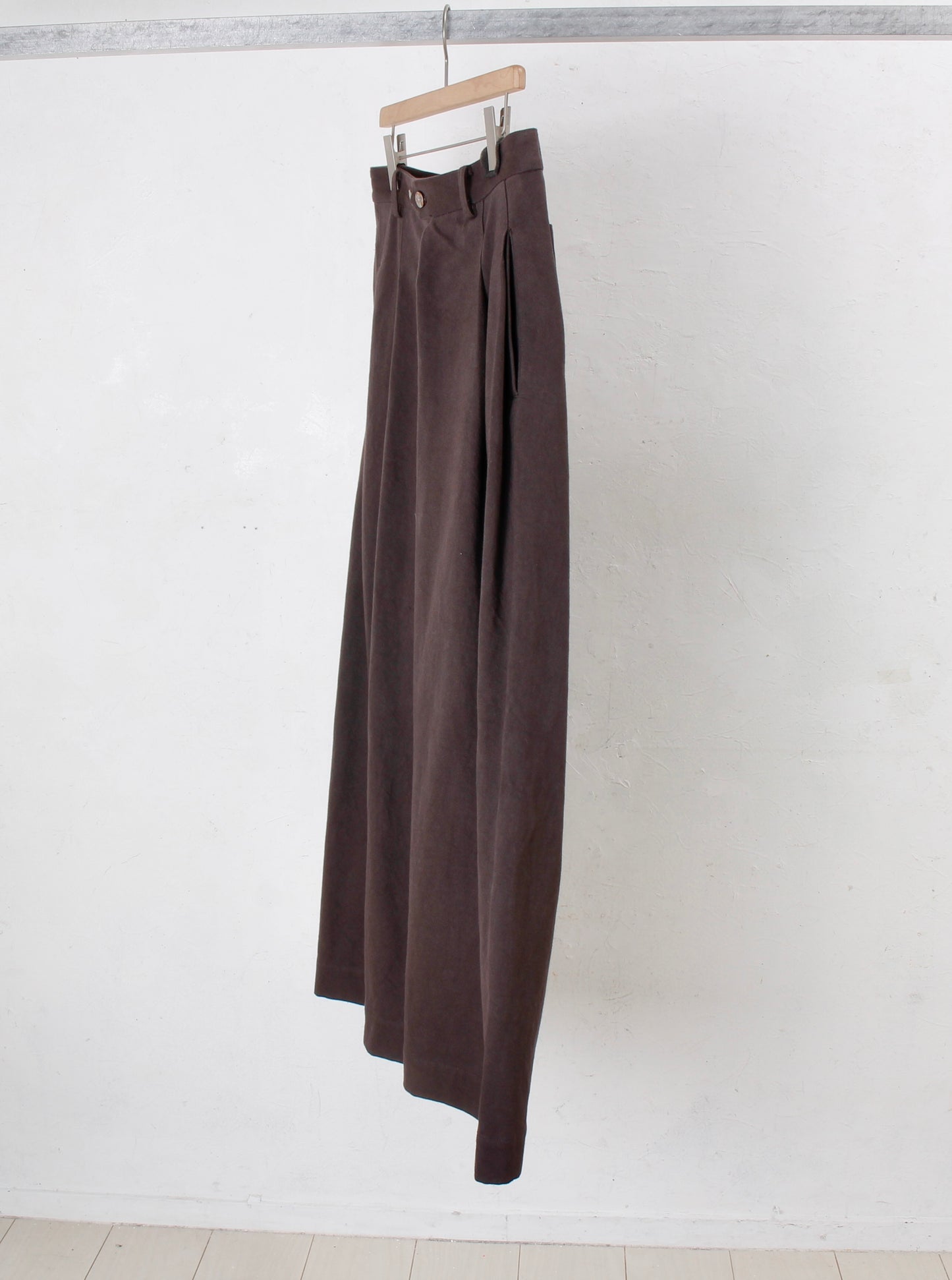 Uzu wide twill pants / plain