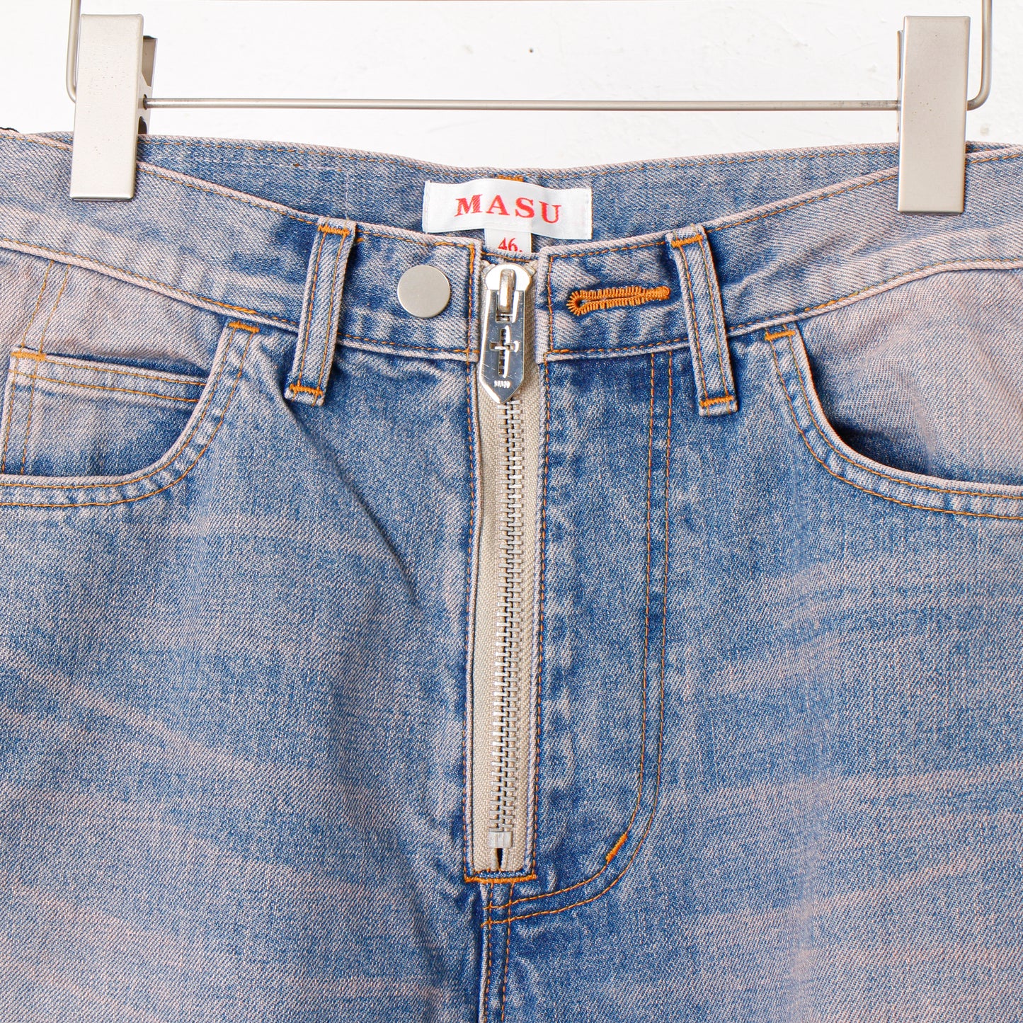 "MASUBOYS" STRAIGHT JEANS (OVER DYE) / PINK INDIGO