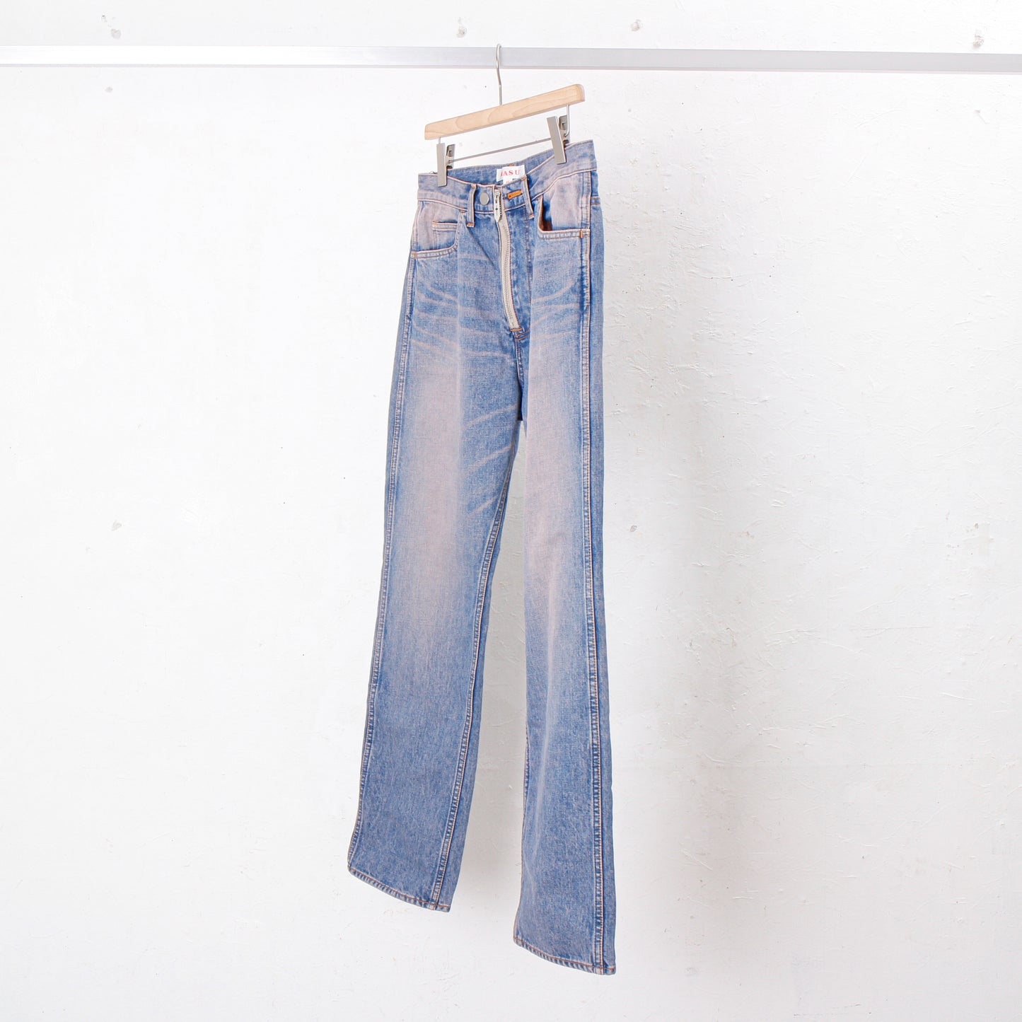 "MASUBOYS" STRAIGHT JEANS (OVER DYE) / PINK INDIGO