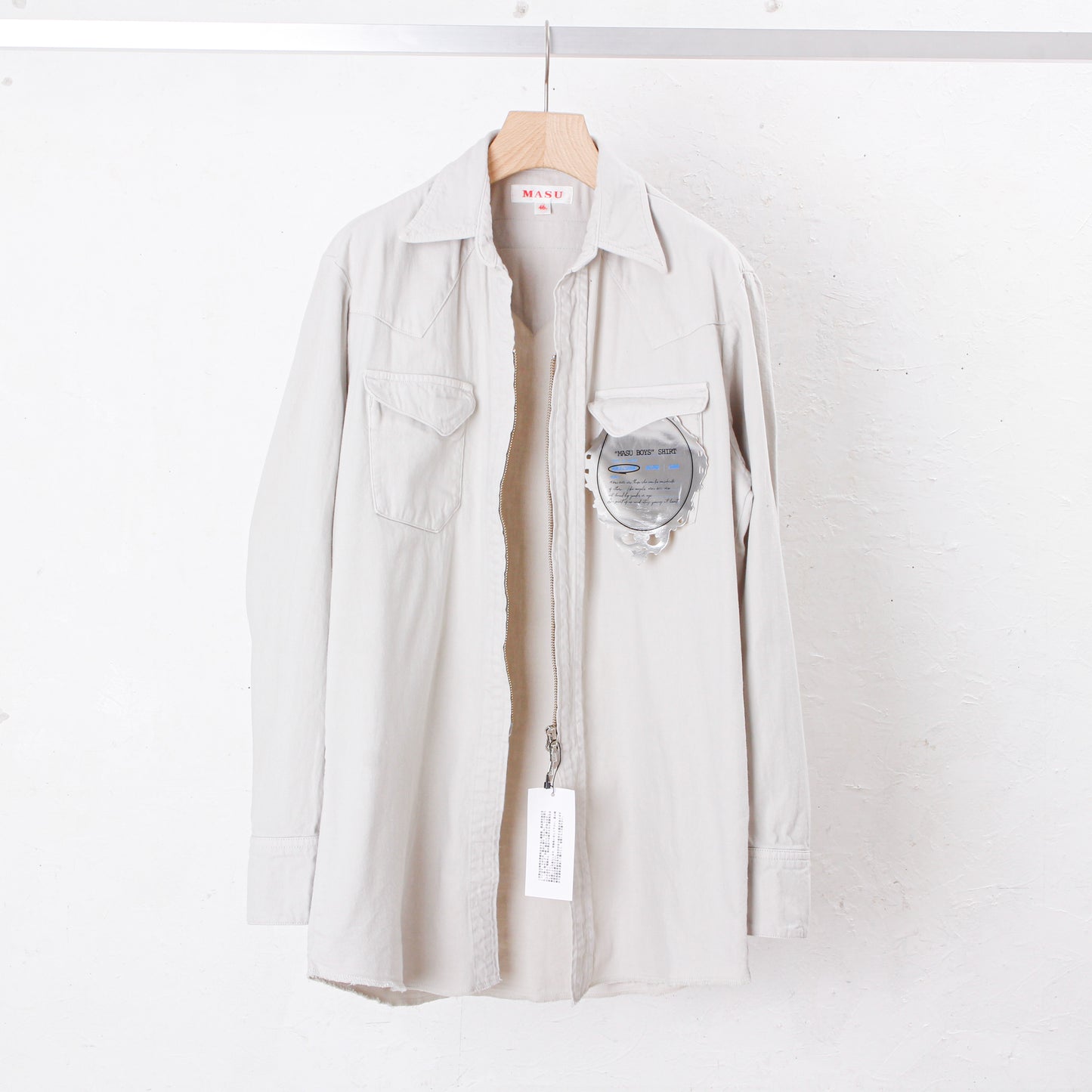 "MASUBOYS" WESTERN SHIRT (GARMENT DYE) / SAND