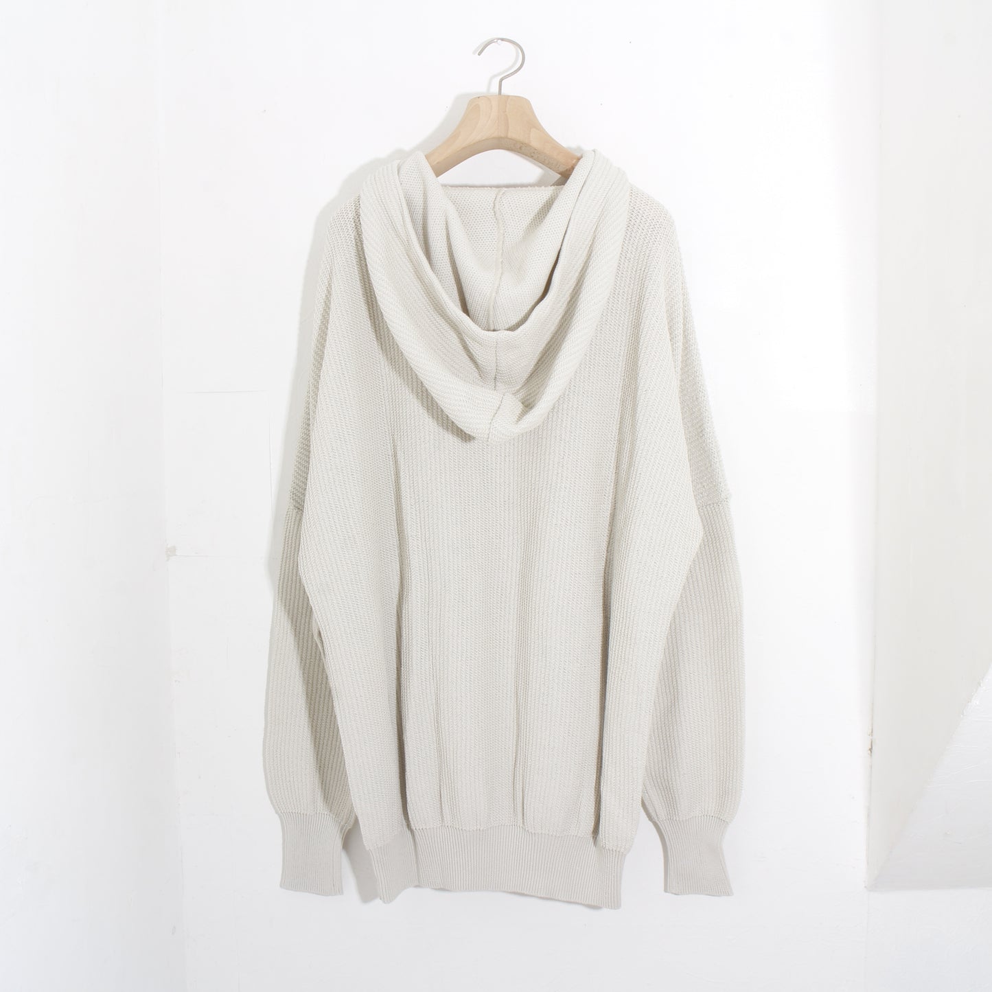 Cotton coarsely hoody /offwhite