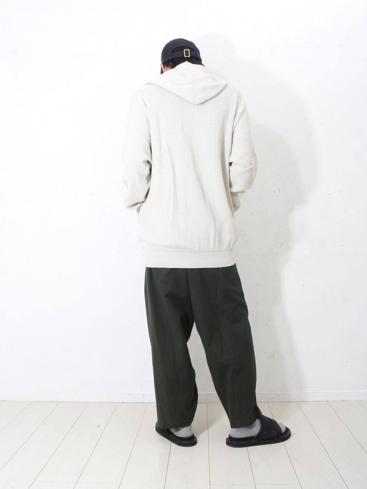 Cotton coarsely hoody /offwhite