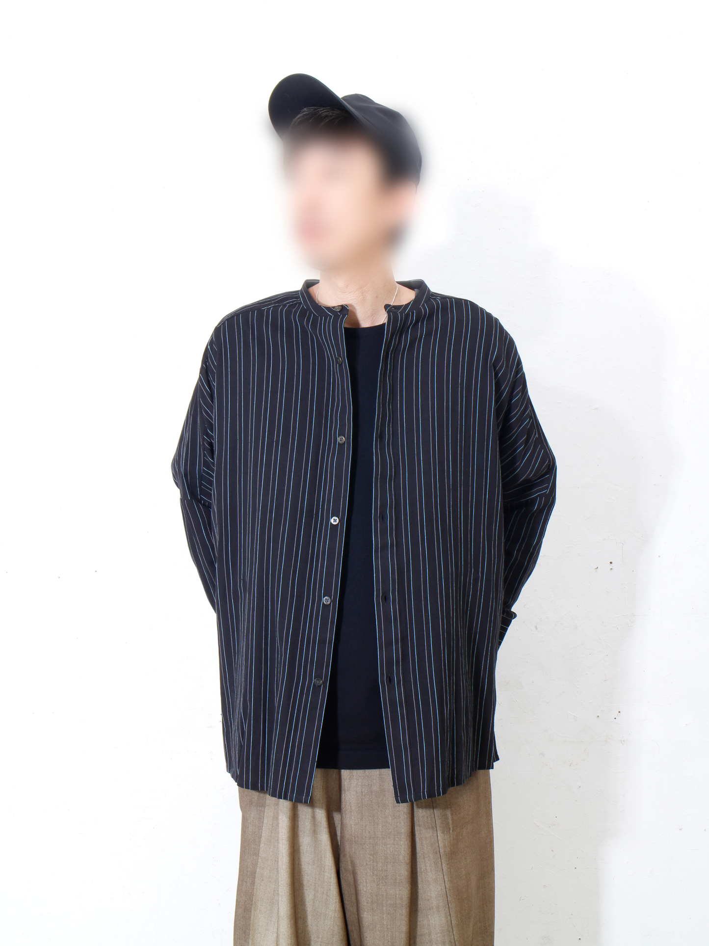Pin-stripe KhadiCotton Long Shirt